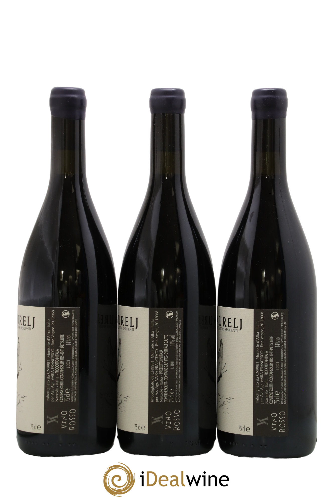 Italie Vino Rosse FZ Free Zone Vaira Aurelj 2021 - Lot de 3 bouteilles - 1