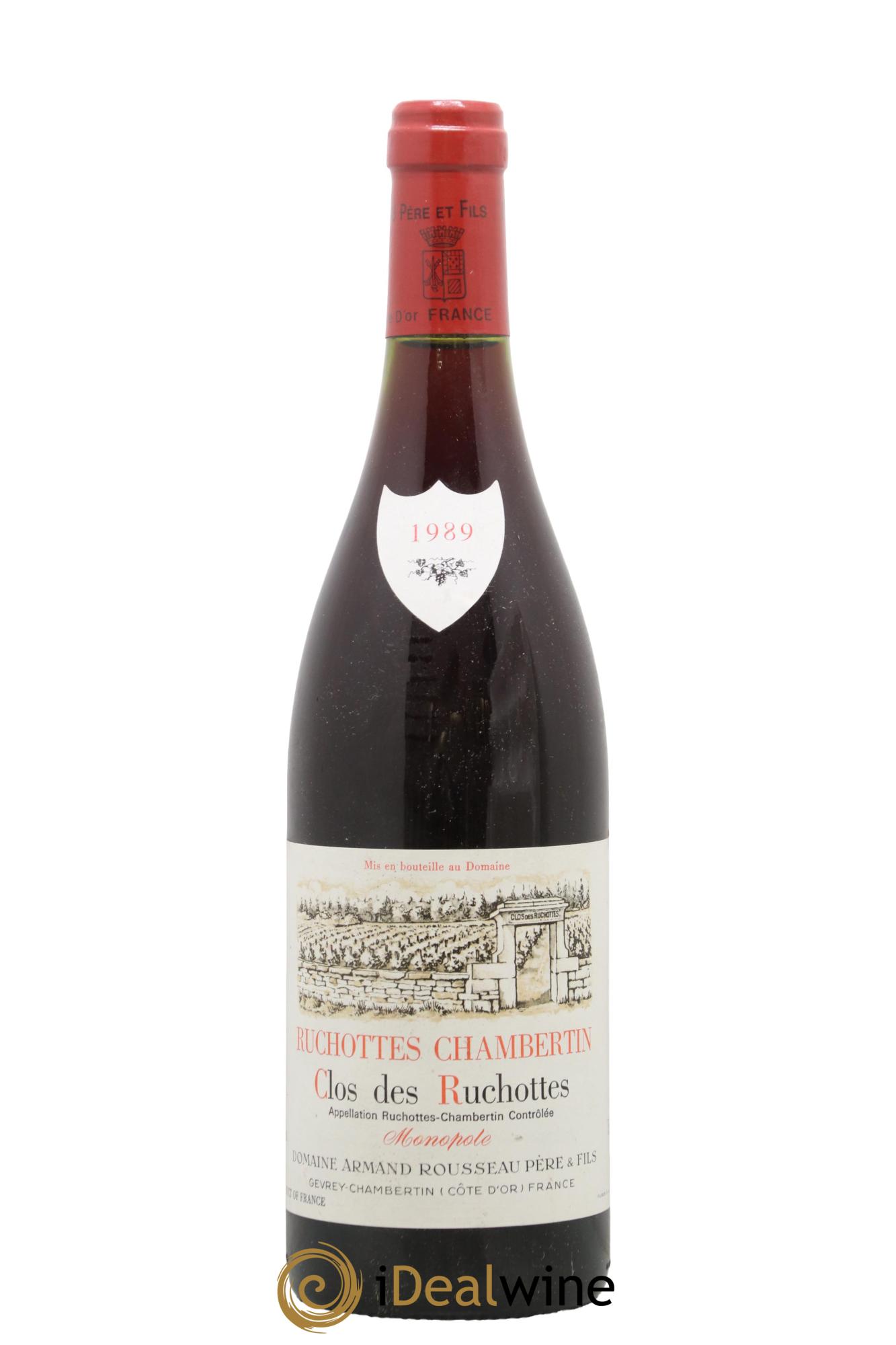 Ruchottes-Chambertin Grand Cru Clos des Ruchottes Armand Rousseau (Domaine) 1989 - Lot de 1 bouteille - 0