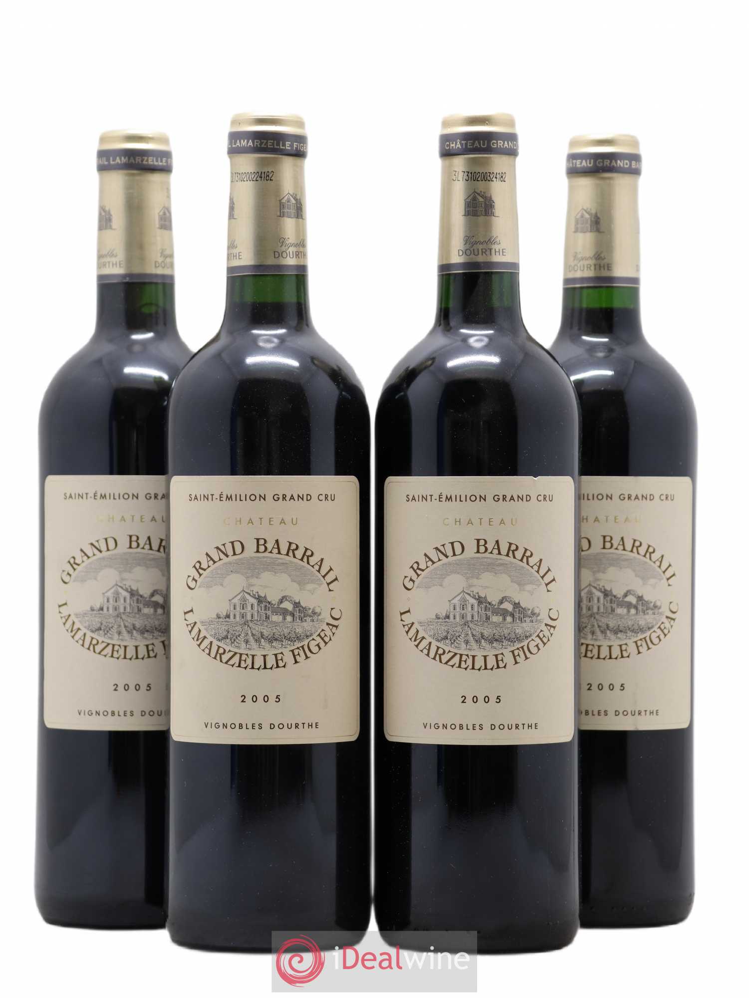 Château Grand Barrail Lamarzelle Figeac Grand Cru Classé 2005 - Lot of 4 bottles - 0