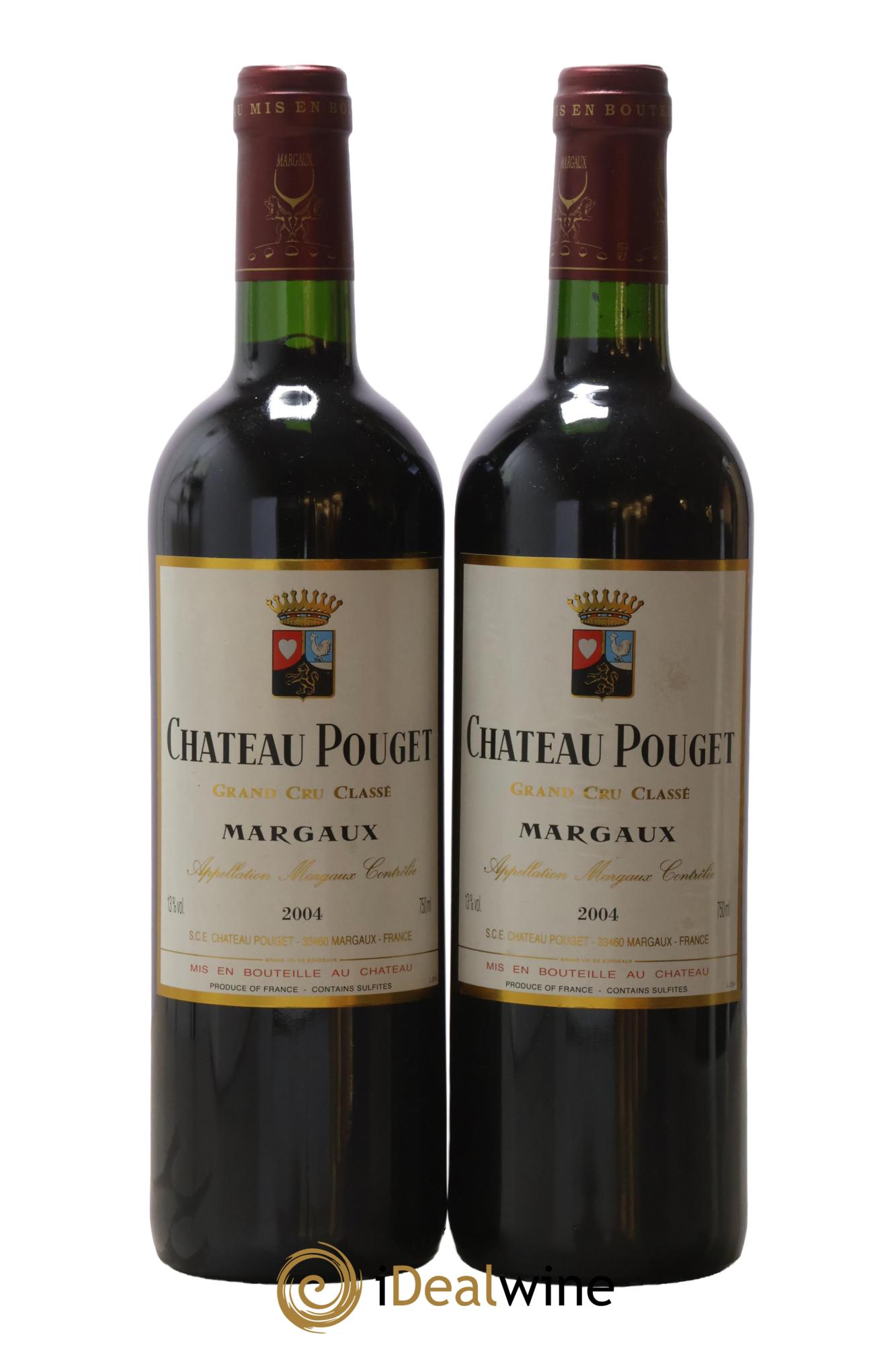 Château Pouget 4ème Grand Cru Classé 2004 - Posten von 2 Flaschen - 0