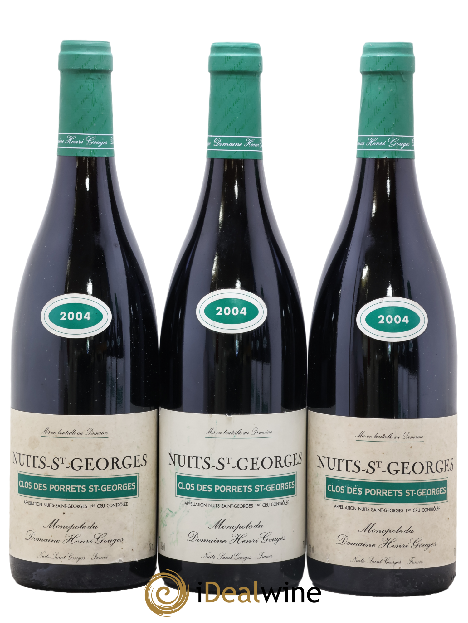 Nuits-Saint-Georges 1er Cru Clos des Porrets St Georges Henri Gouges 2004 - Lot de 3 bouteilles - 0