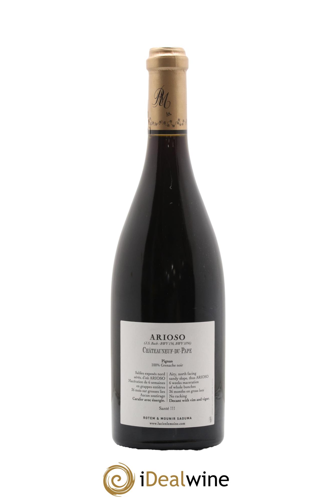 Châteauneuf-du-Pape Arioso Rotem & Mounir Saouma 2020 - Lot de 1 bouteille - 1