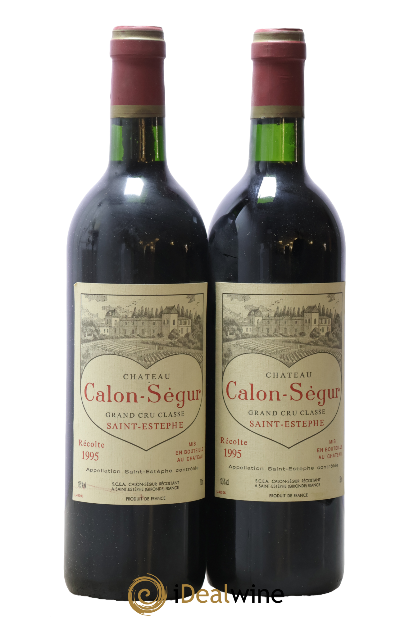 Château Calon Ségur 3ème Grand Cru Classé 1995 - Lot de 2 bouteilles - 0