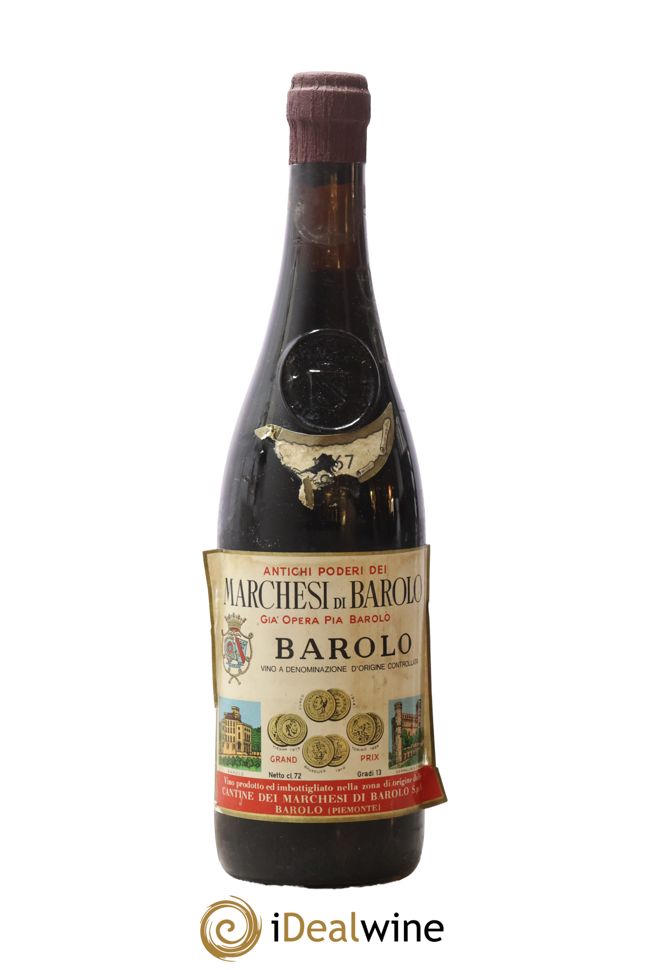Barolo DOCG Marchesi di Barolo 1967 - Lot de 1 bouteille - 0