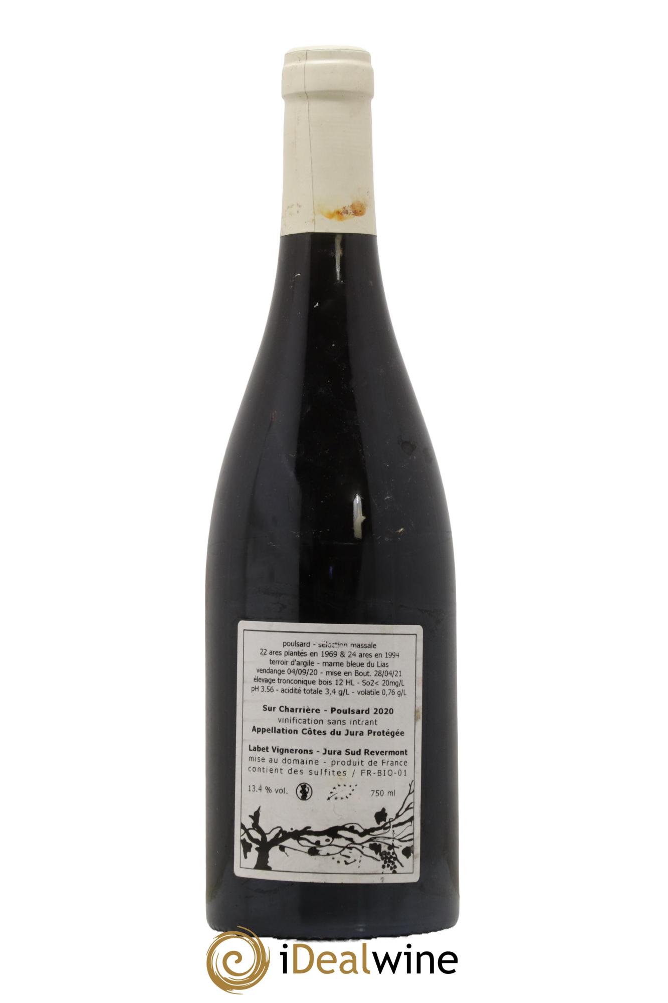 Côtes du Jura Poulsard Sur Charrière Romain - Julien - Charline Labet  2020 - Lot de 1 bouteille - 1