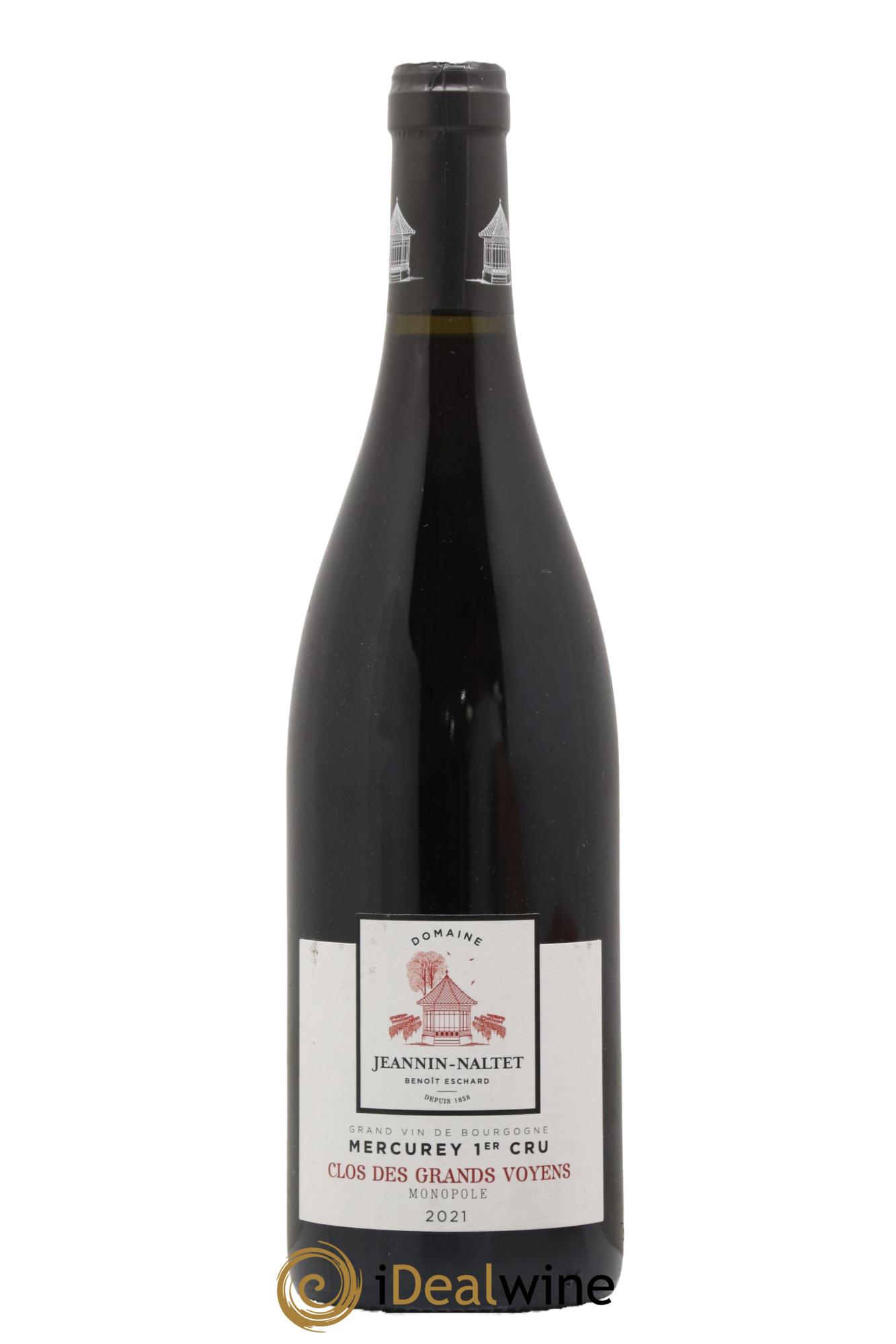 Mercurey 1er Cru Clos des Grands Voyens Jeannin Naltet 2021 - Lot de 1 bouteille - 0