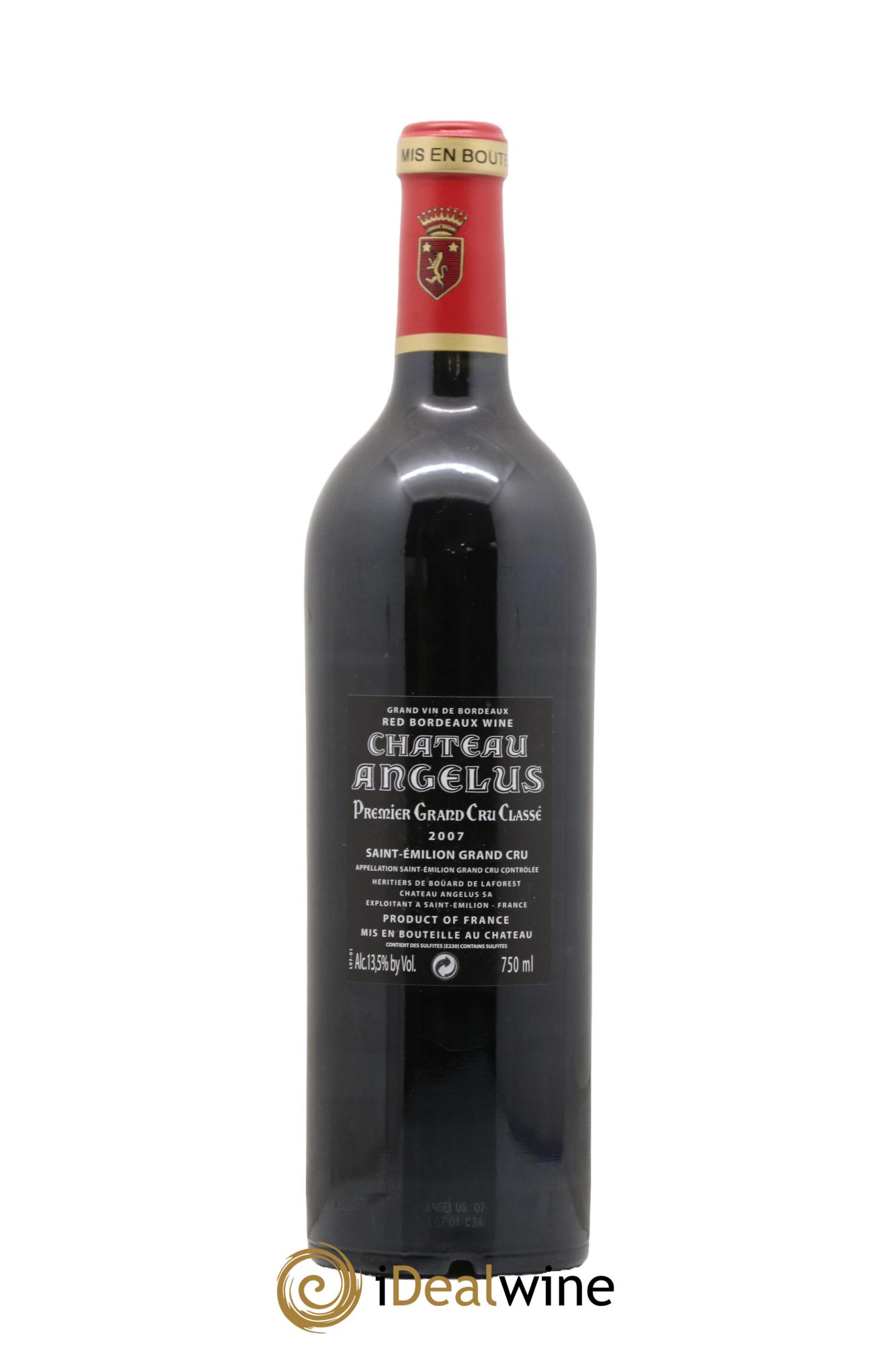 Château Angélus 1er Grand Cru Classé A 2007 - Lot de 1 bouteille - 1