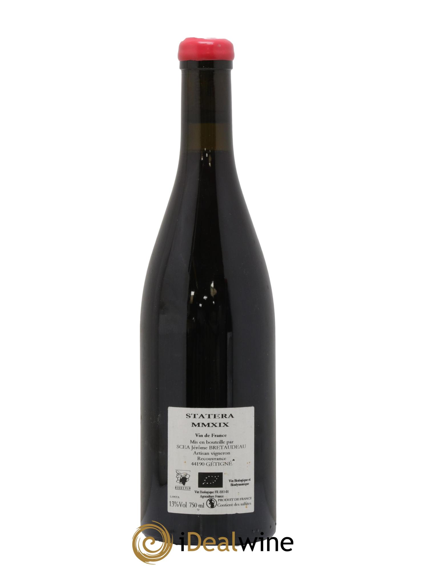 Vin de France Statera Jérôme Bretaudeau - Domaine de Bellevue 2019 - Lot de 1 bouteille - 1