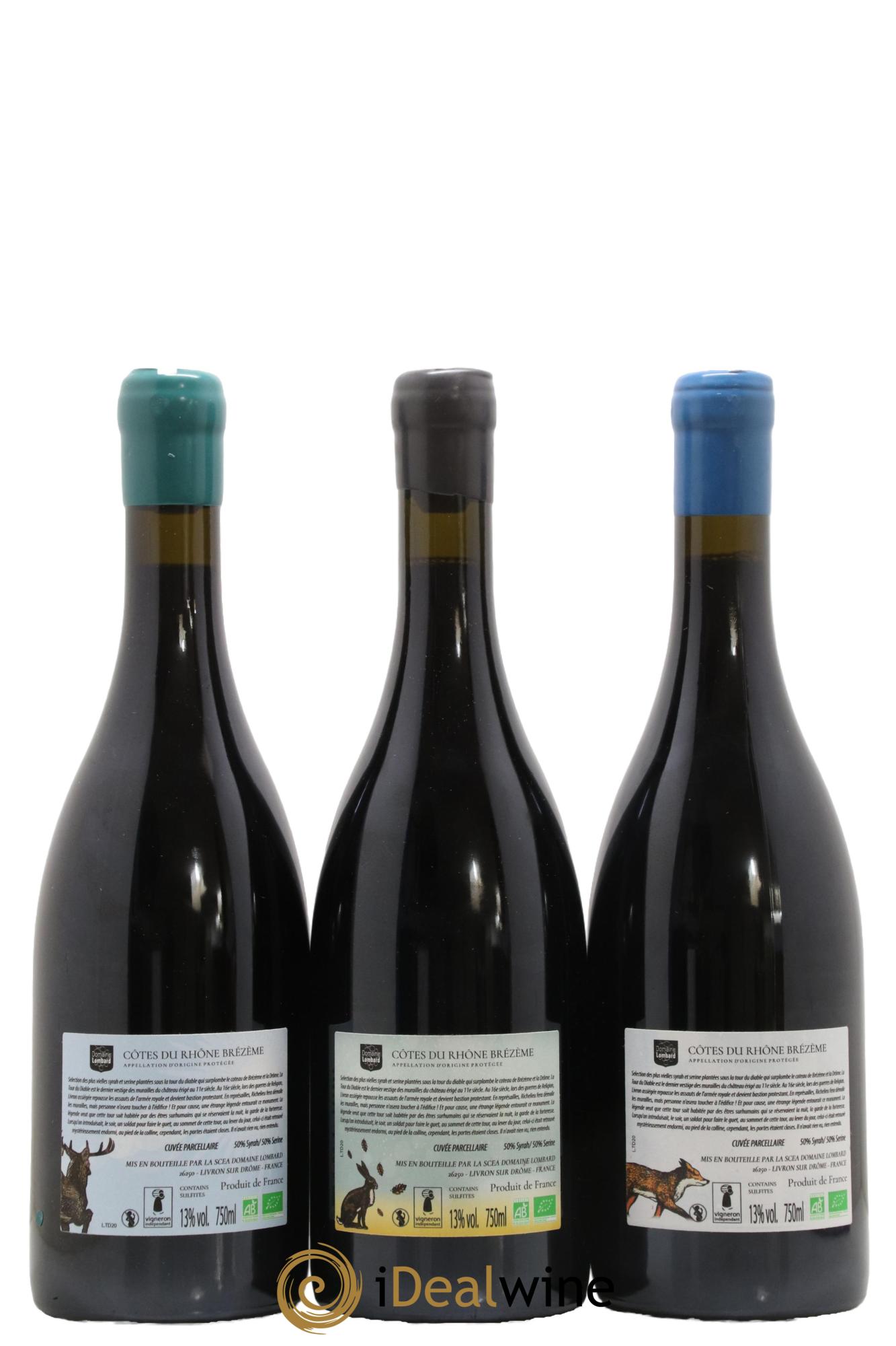 Côtes-du-Rhône La Tour du Diable Brezeme Lombard 2020 - Lot de 3 bouteilles - 1