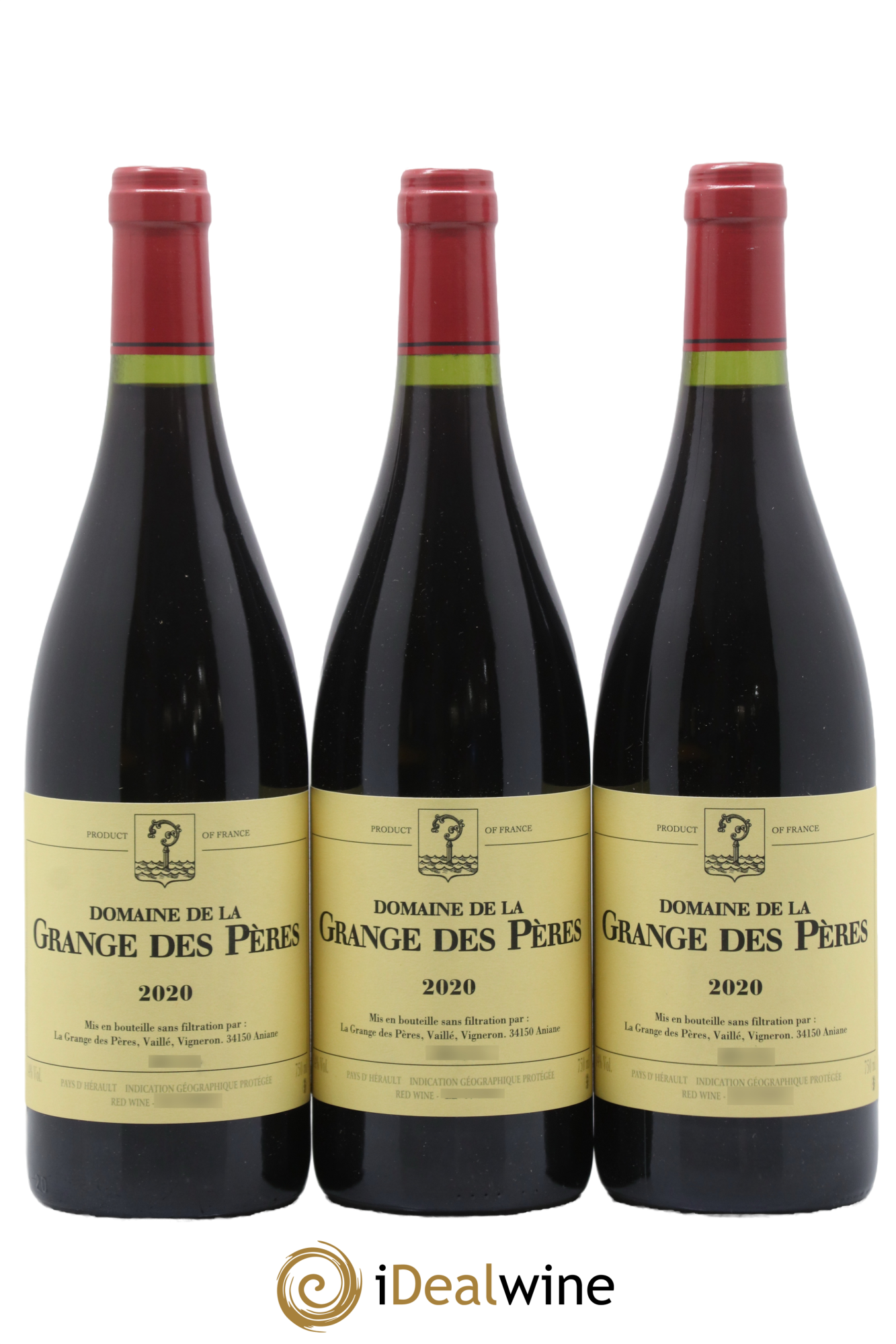 Pays d'Hérault Grange des Pères Laurent Vaillé 2020 - Lot de 3 bouteilles - 0