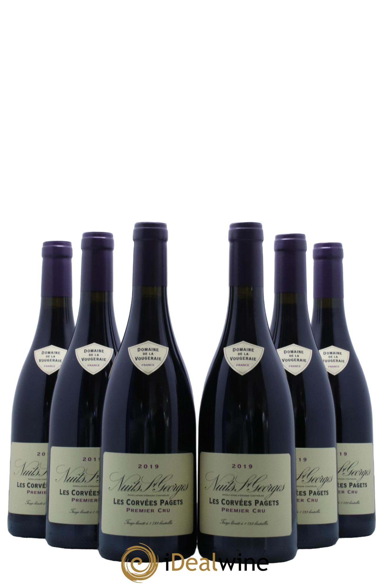 Nuits-Saint-Georges 1er Cru Les Corvées Pagets La Vougeraie 2019 - Lot de 6 bouteilles - 0