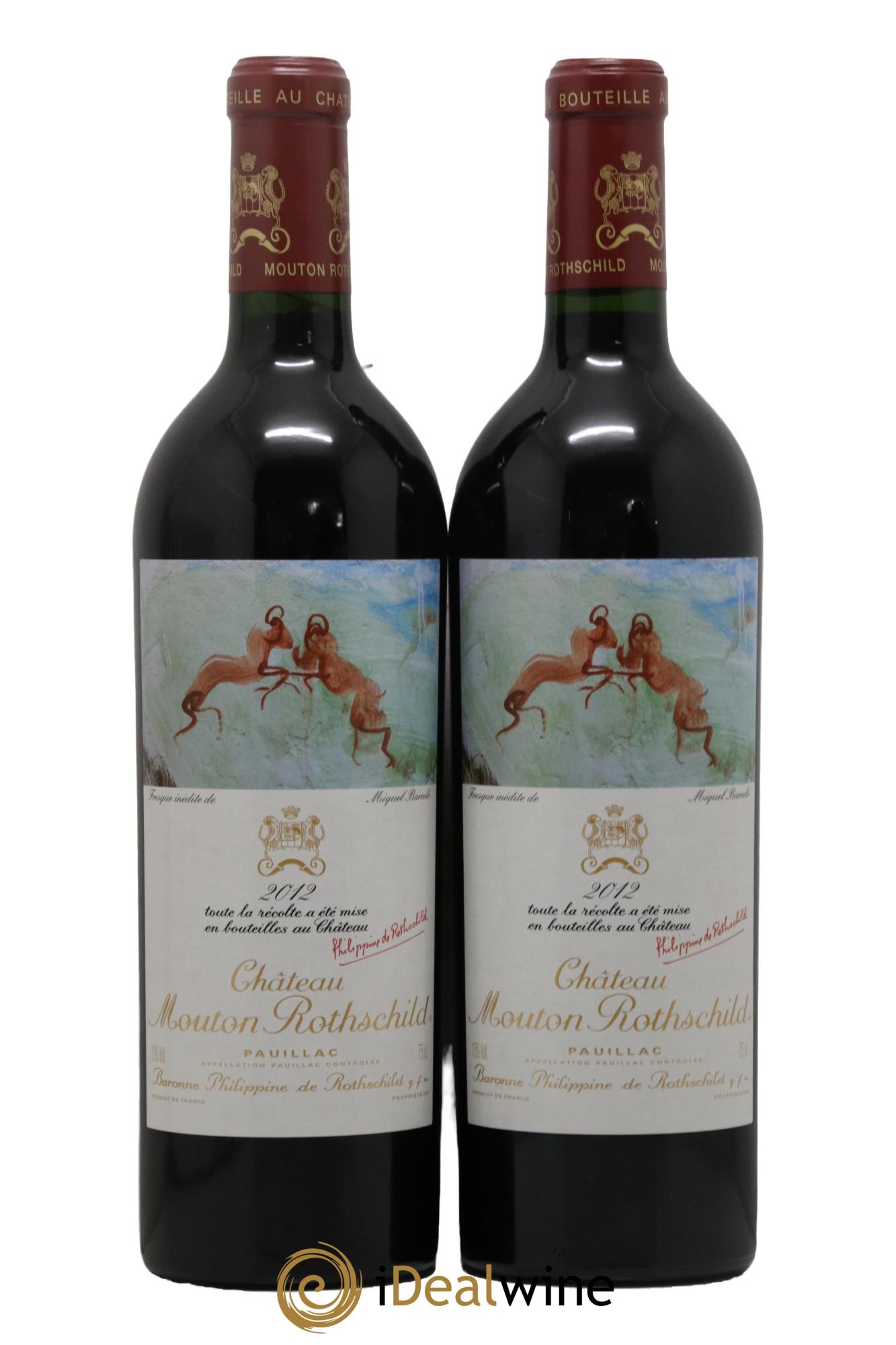 Château Mouton Rothschild 1er Grand Cru Classé 2012 - Lot de 2 bouteilles - 0