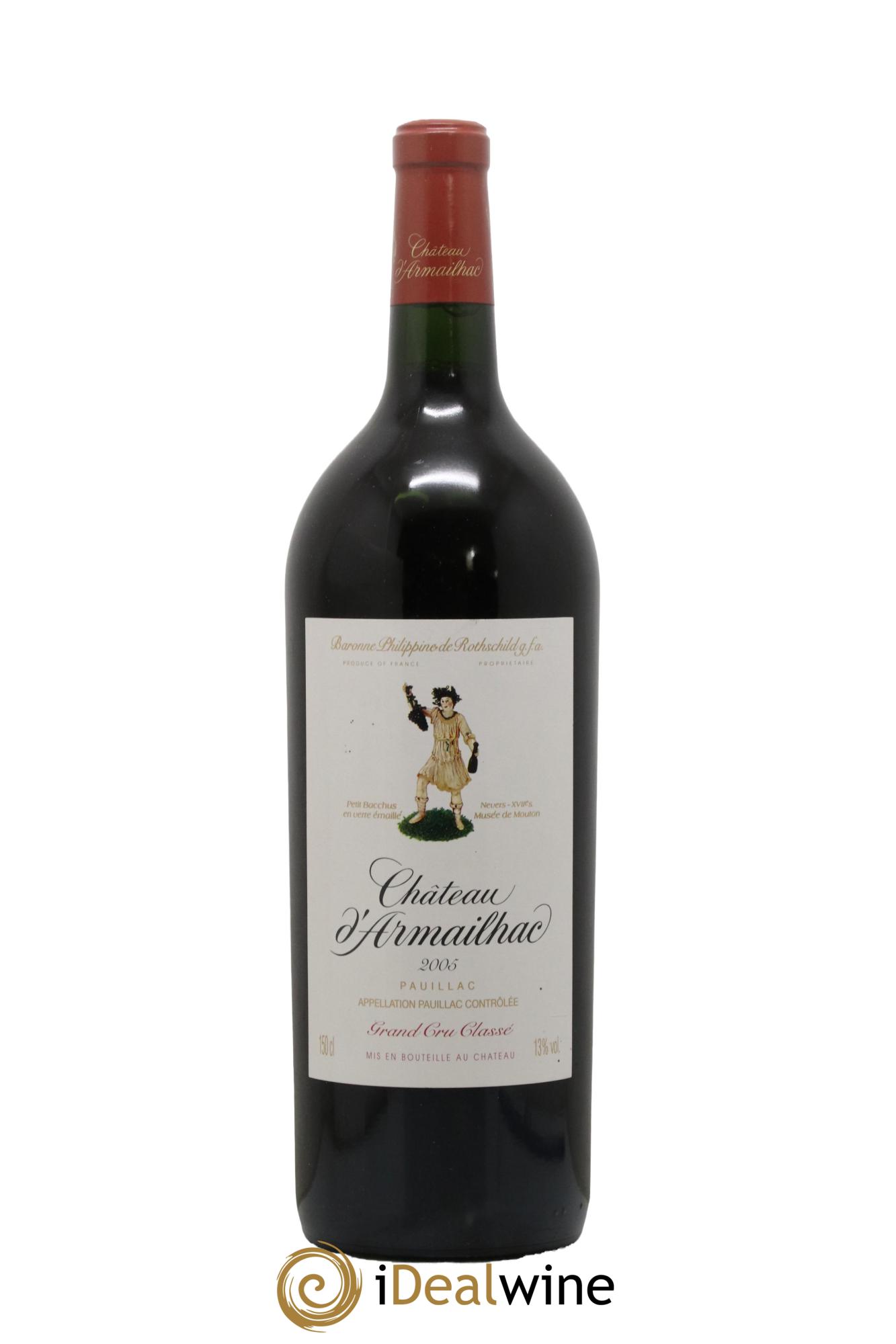 Château d' Armailhac - Mouton Baron(ne) Philippe 5ème Grand Cru Classé 2005 - Lot of 1 magnum - 0