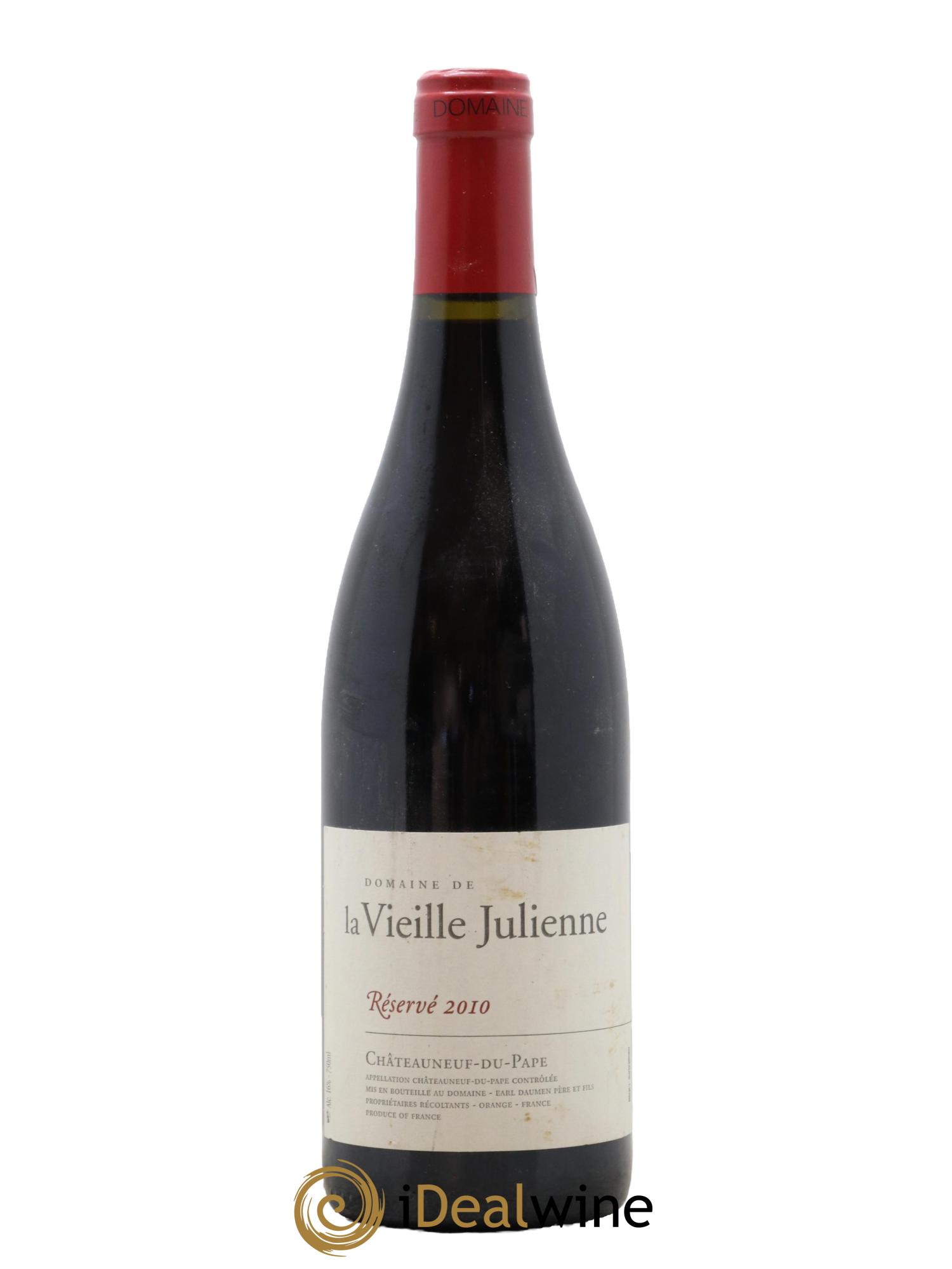 Châteauneuf-du-Pape Vieille Julienne (Domaine de la) Réservé Jean-Paul Daumen 2010 - Lot de 1 bouteille - 0
