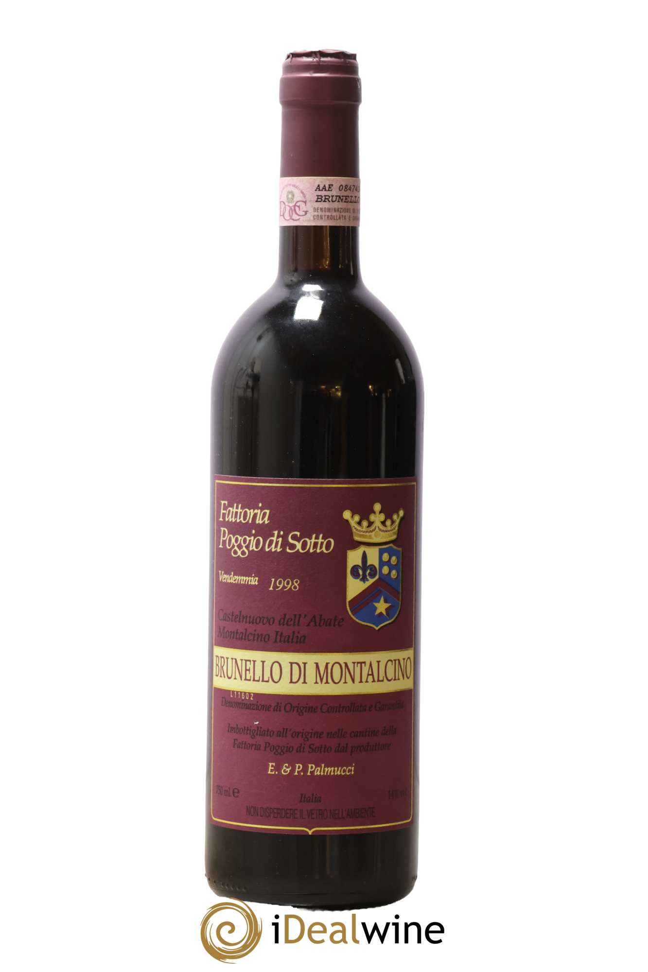 Brunello di Montalcino DOCG Poggio di Sotto 1998 - Lot de 1 bouteille - 0