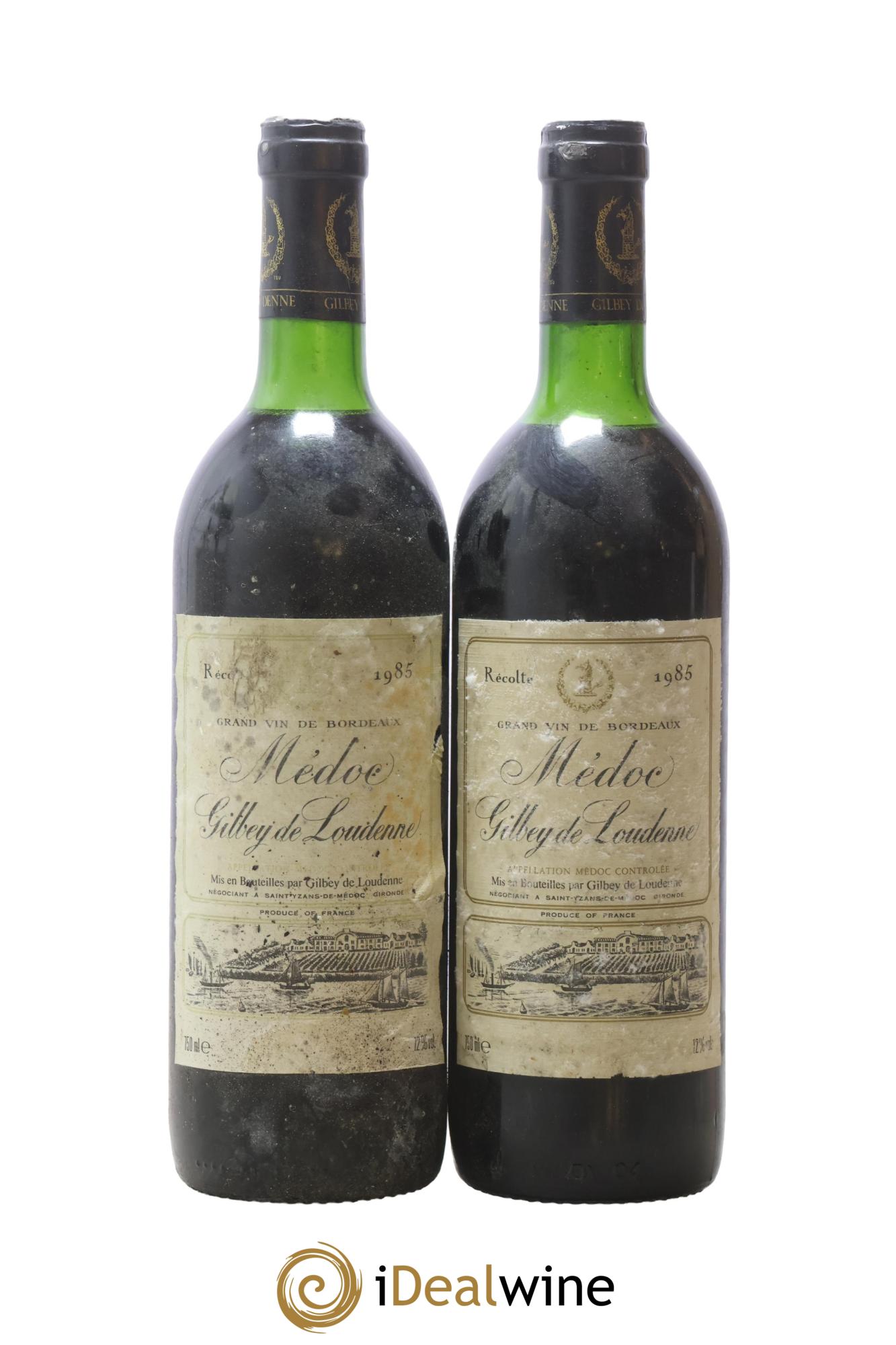 Médoc Gilbey de Loudenne 1985 - Lot of 2 bottles - 0