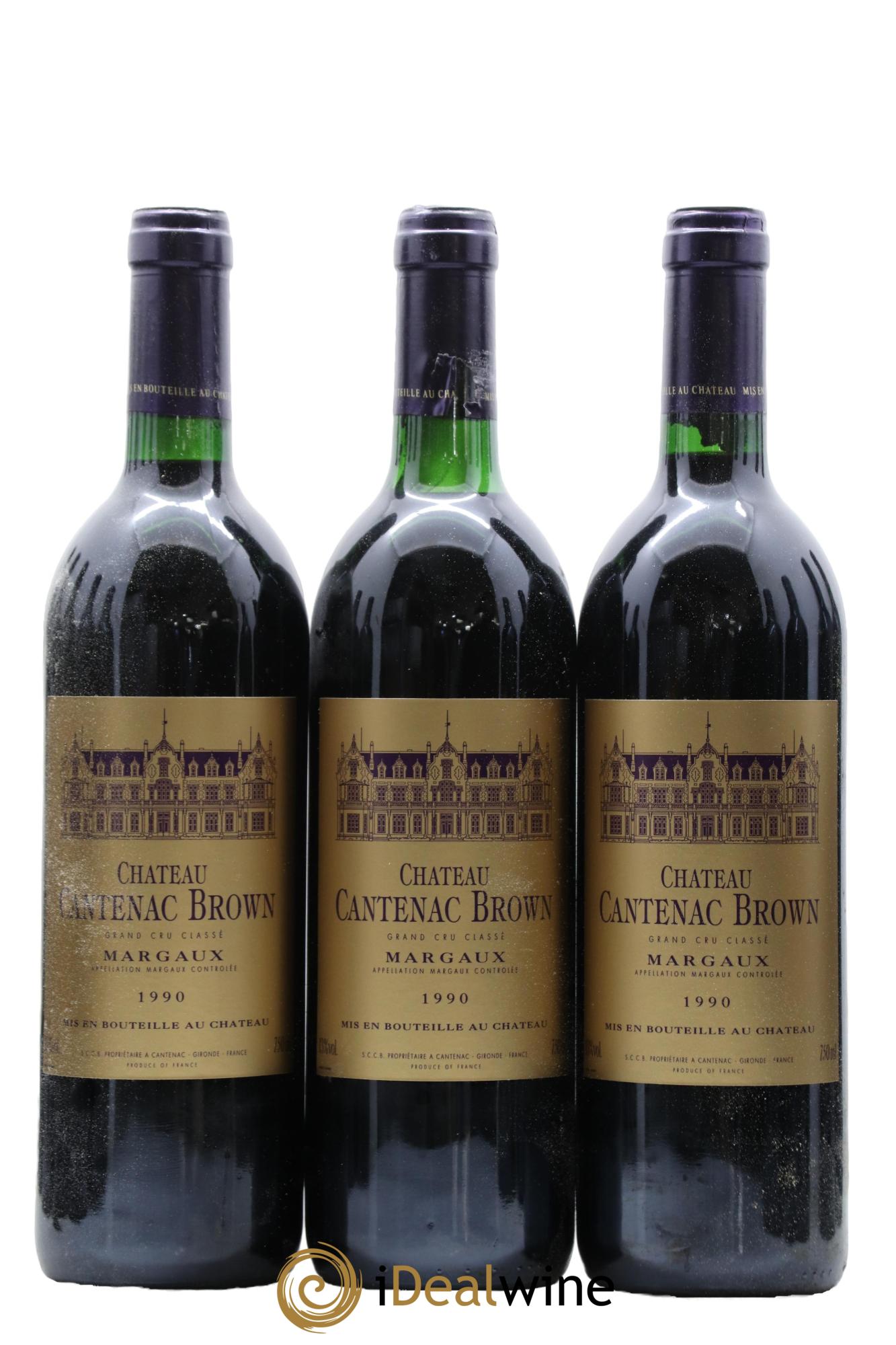 Château Cantenac Brown 3ème Grand Cru Classé 1990 - Lot de 12 bouteilles - 1