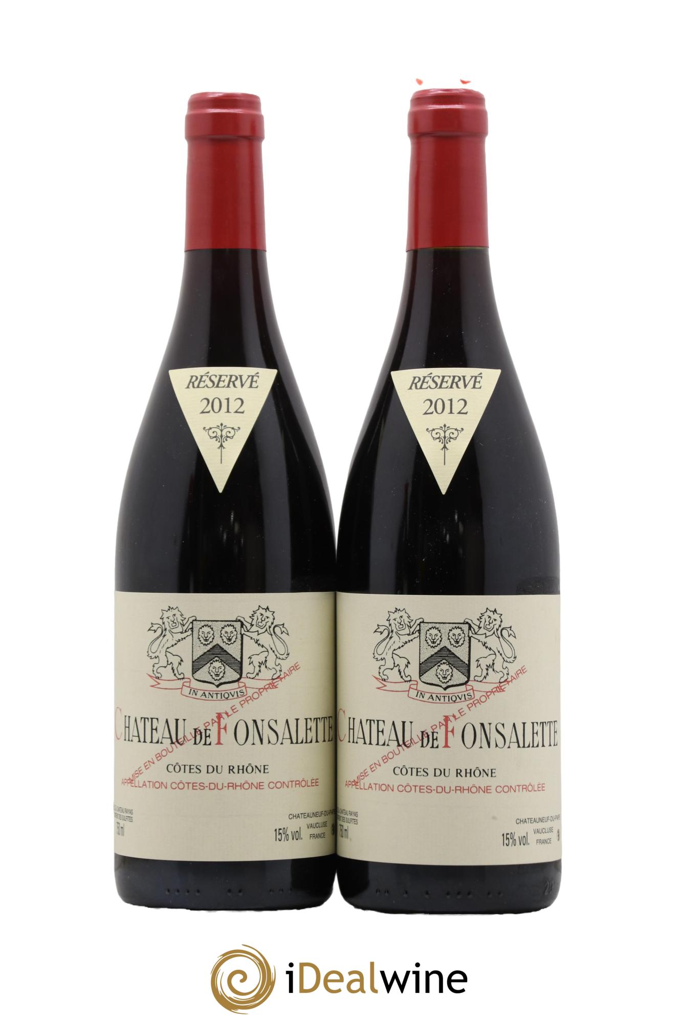 Côtes-du-Rhône Château de Fonsalette Emmanuel Reynaud 2012 - Lot de 2 bouteilles - 0