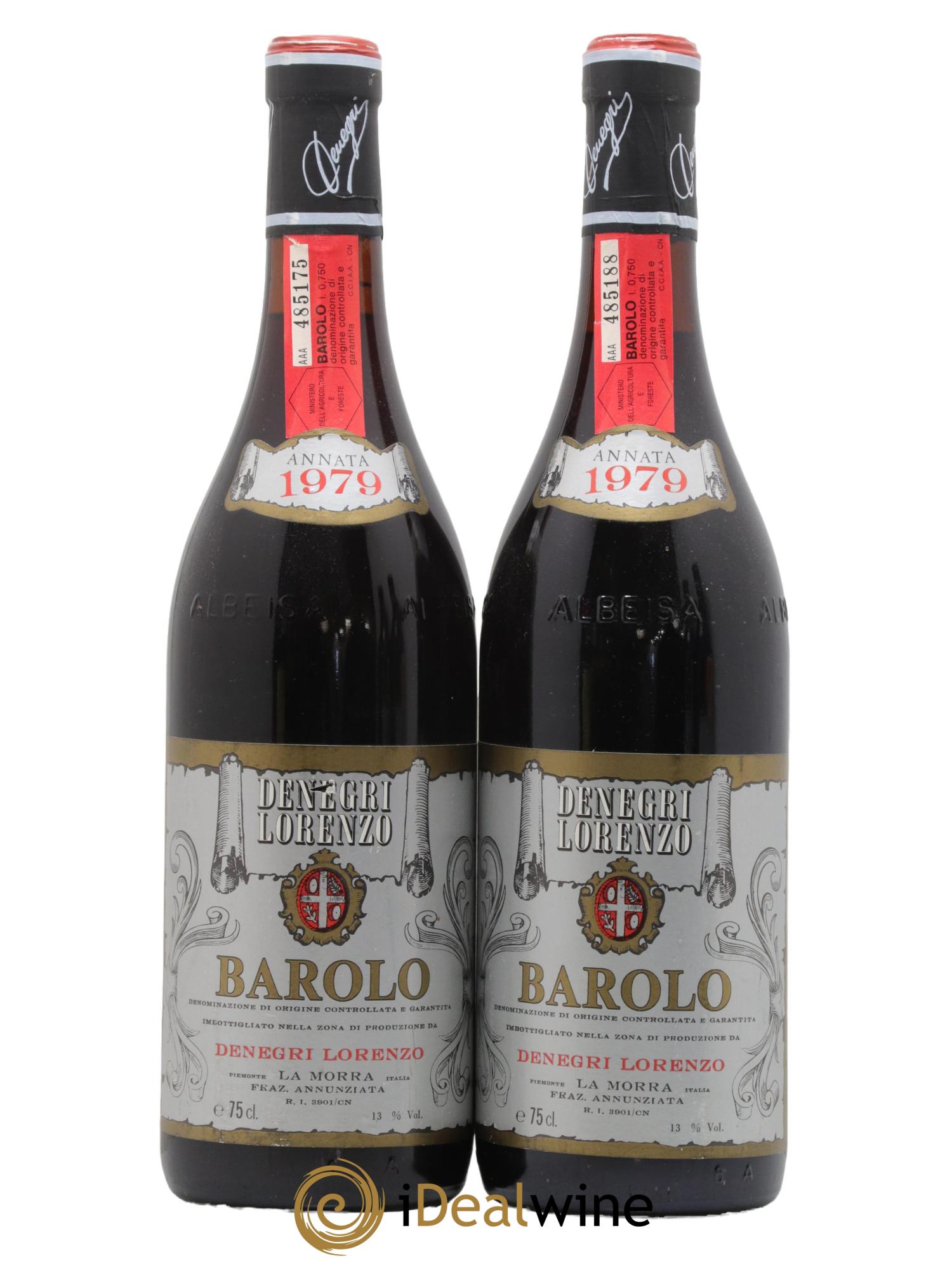 Barolo Denegri 1979 - Lot de 2 bouteilles - 0