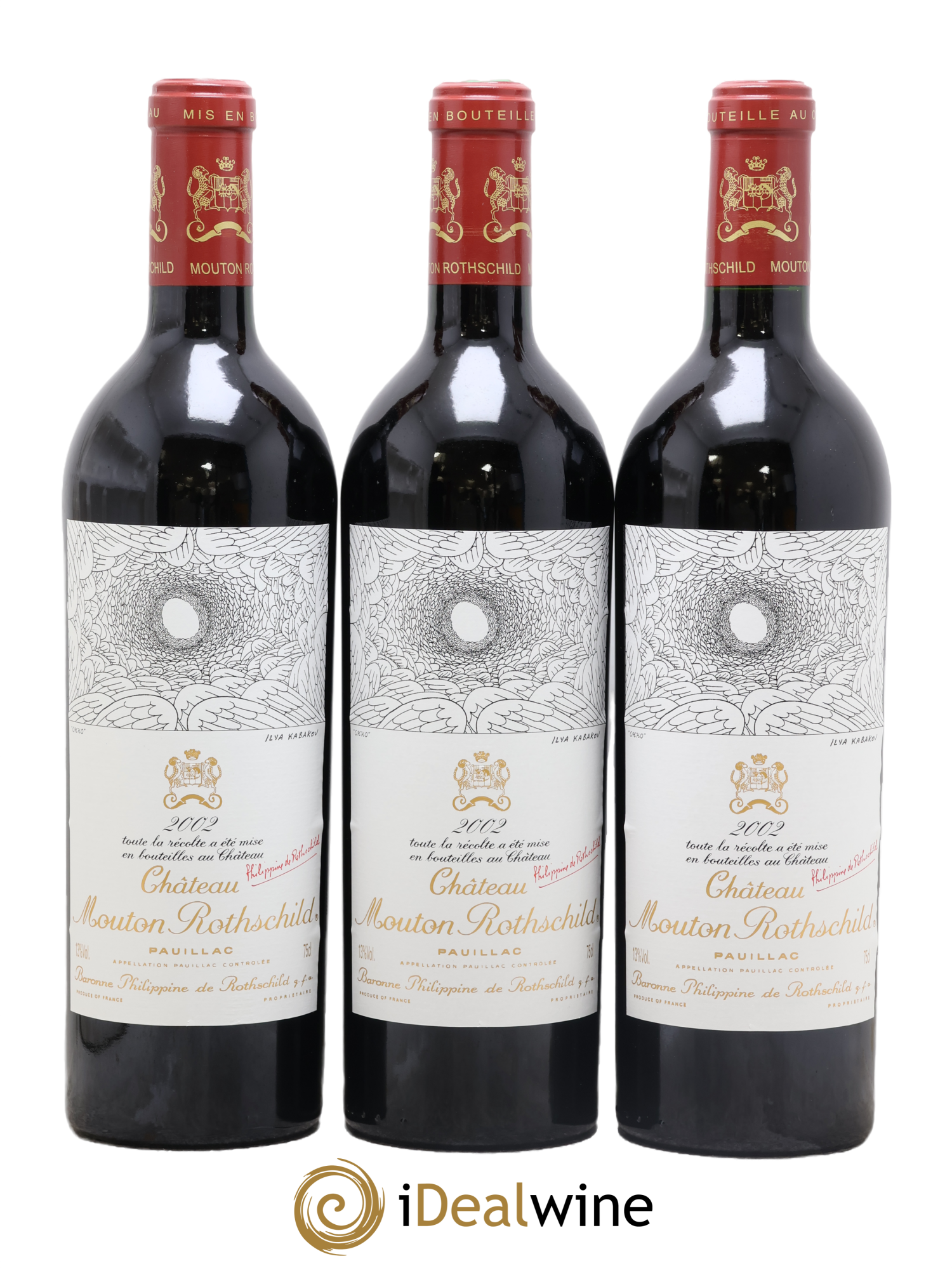 Château Mouton Rothschild 1er Grand Cru Classé 2002 - Lot of 6 bottles - 3
