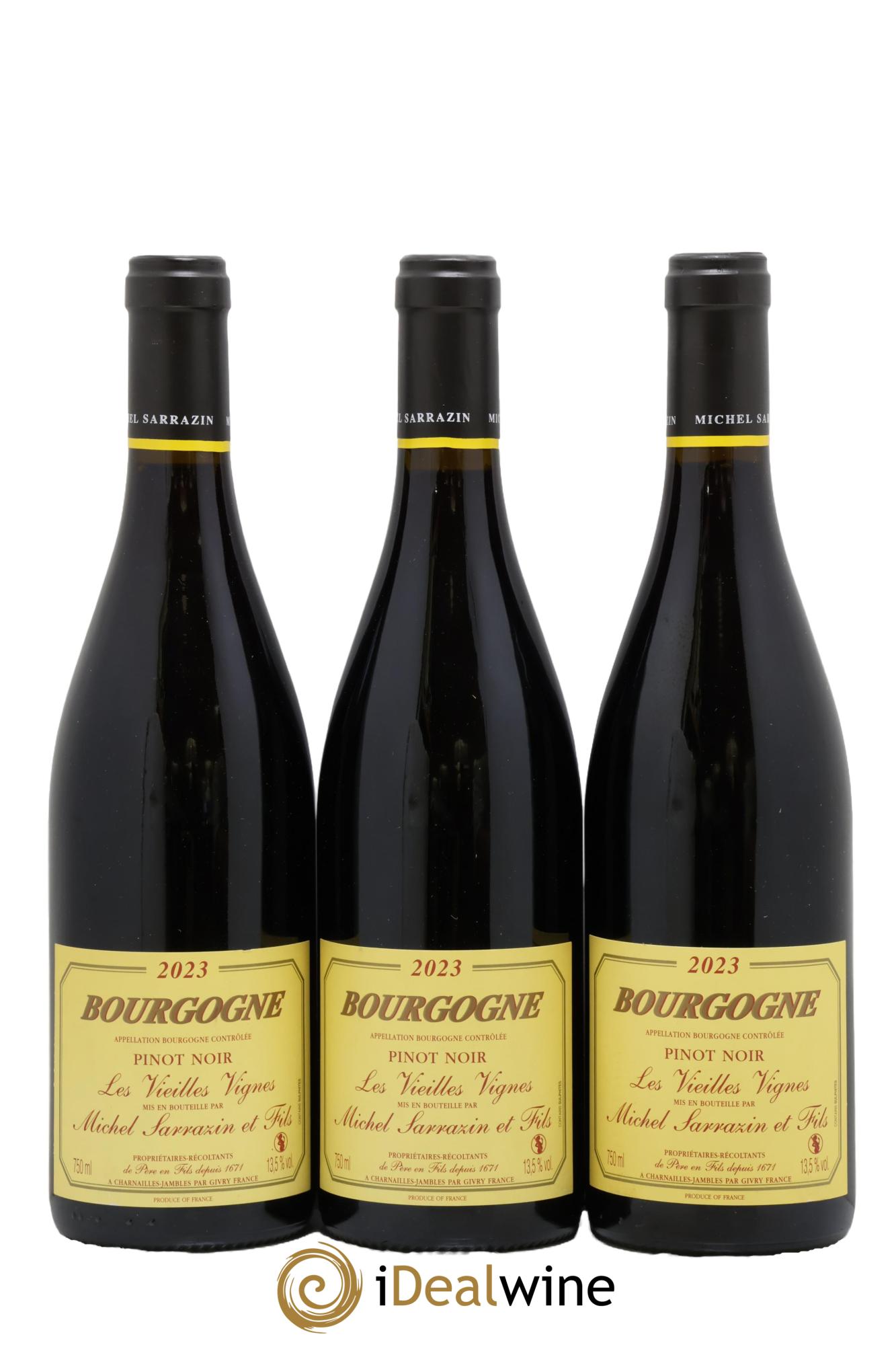 Bourgogne Vieilles Vignes Michel Sarrazin 2023 - Lot de 3 bouteilles - 0