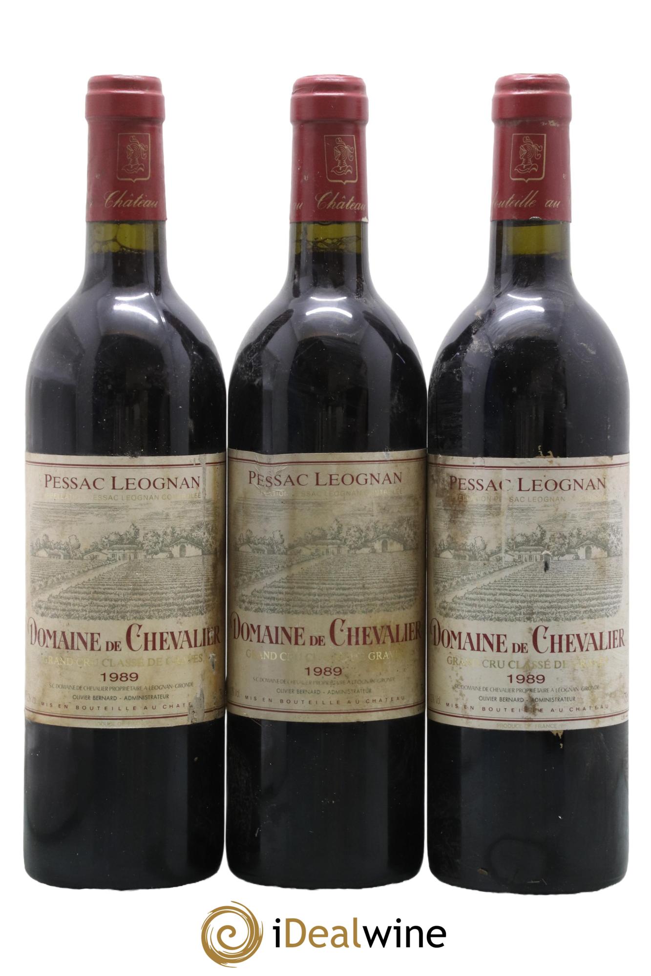 Domaine de Chevalier Cru Classé de Graves 1989 - Lot de 3 bouteilles - 0