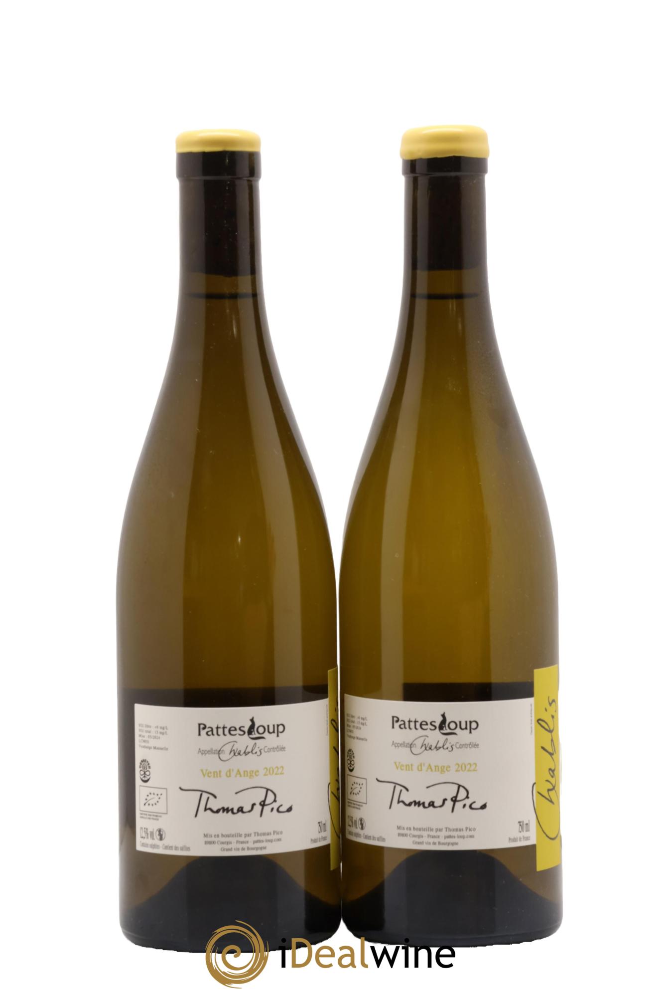Chablis Vent d'Ange Pattes Loup (Domaine) 2022 - Lot of 2 bottles - 1