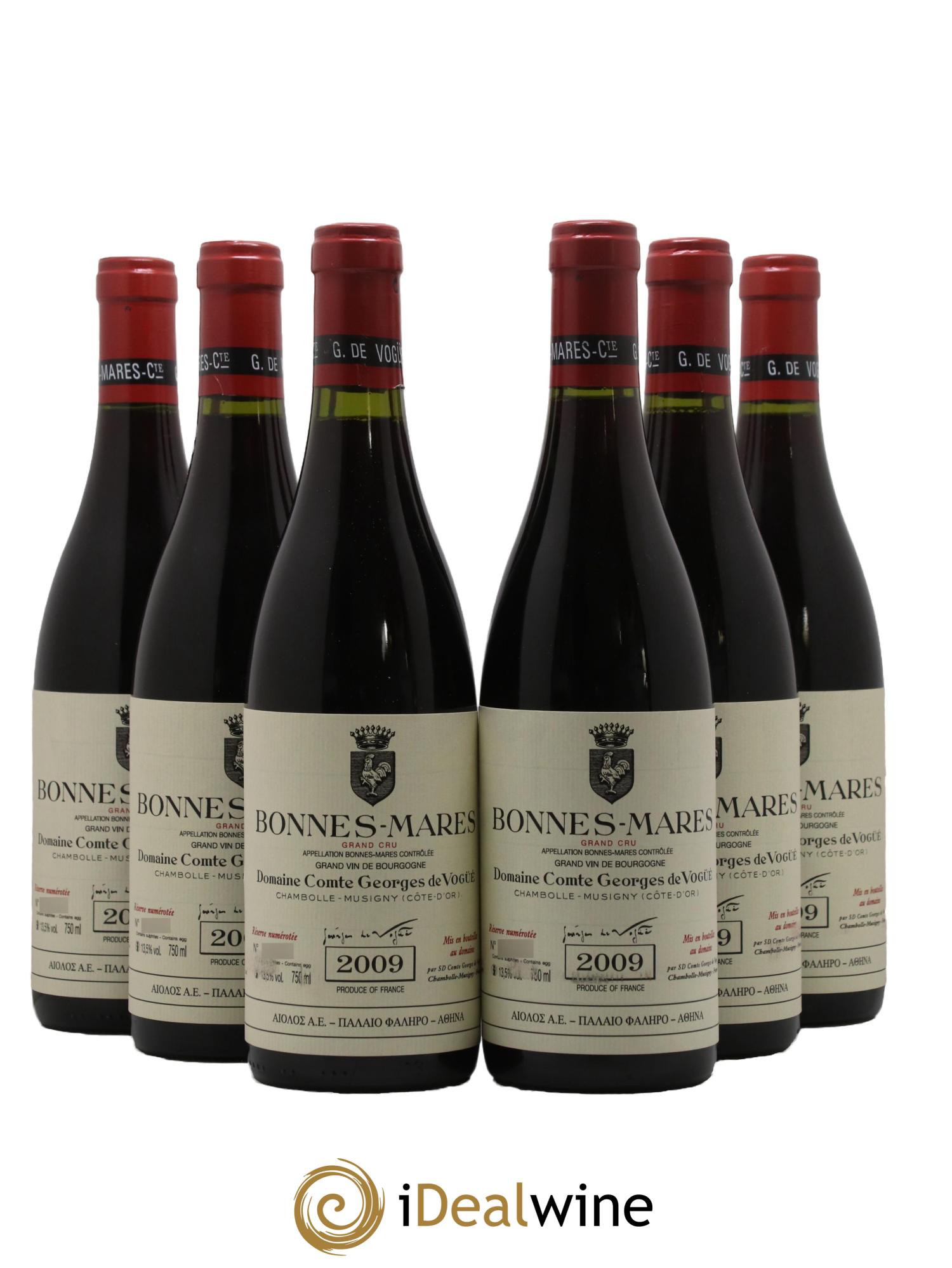 Bonnes-Mares Grand Cru Comte Georges de Vogüé 2009 - Lot of 6 bottles - 0
