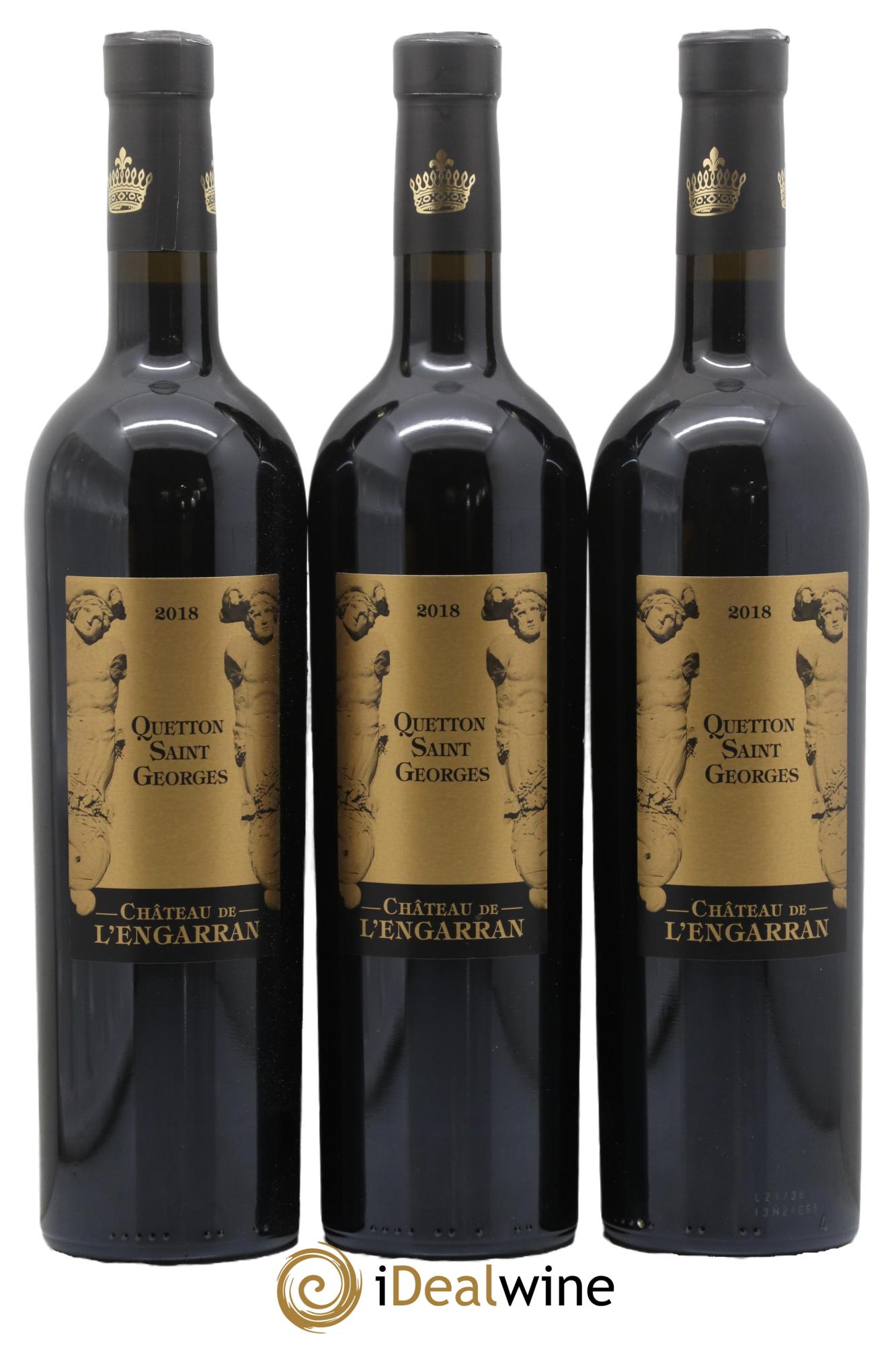 Languedoc Quetton Saint-Georges Château de l'Engarran 2018 - Lotto di 3 bottiglie - 0