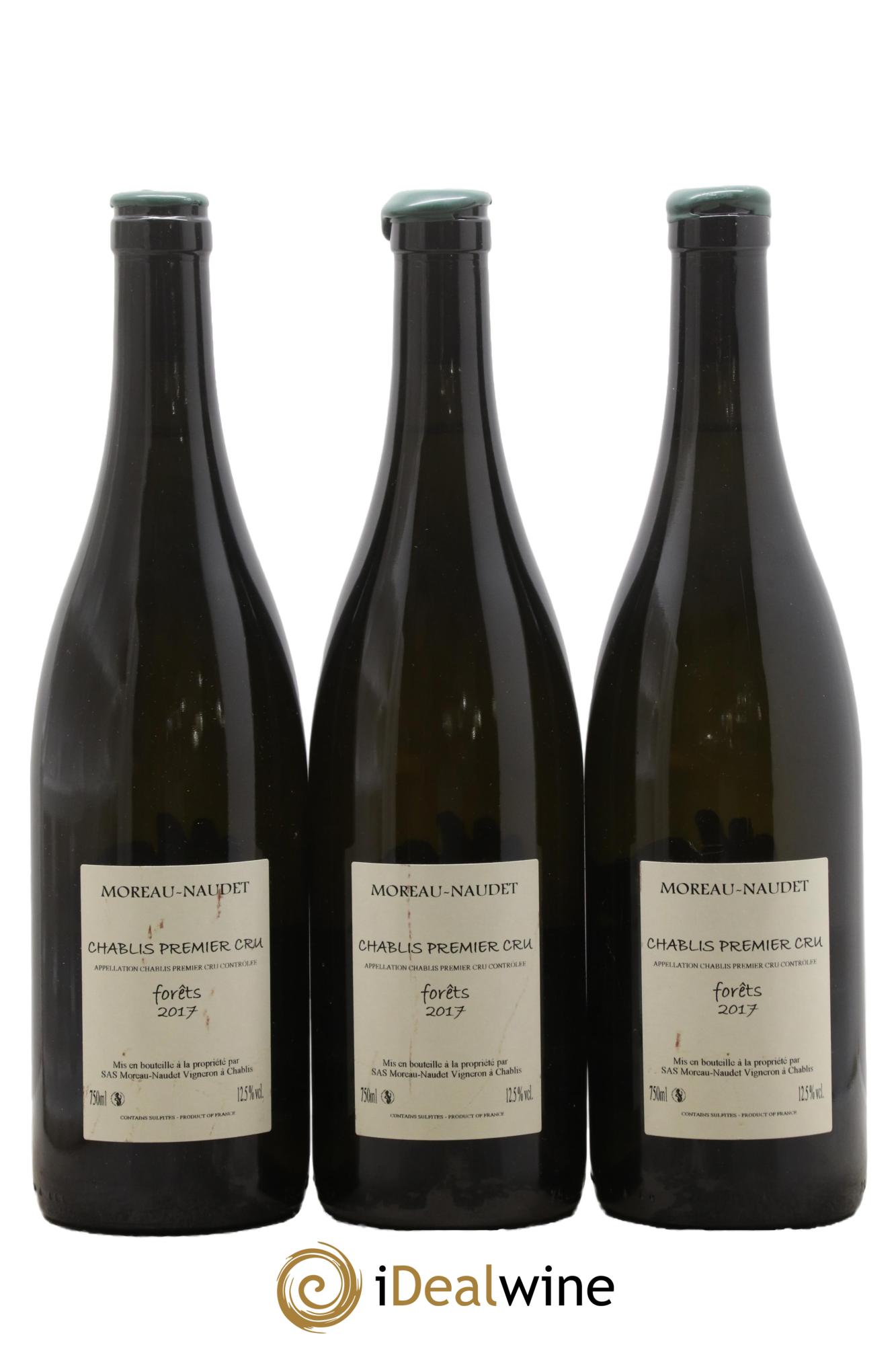 Chablis 1er Cru Forêts Moreau-Naudet 2017 - Lotto di 3 bottiglie - 1