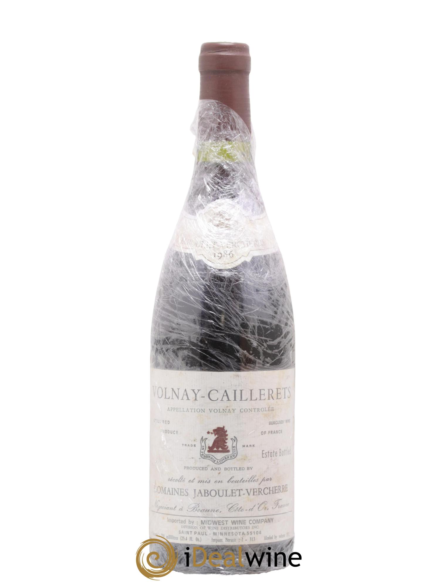 Volnay Caillerets Jaboulet Vercherre 1986 - Lot de 1 bouteille - 0