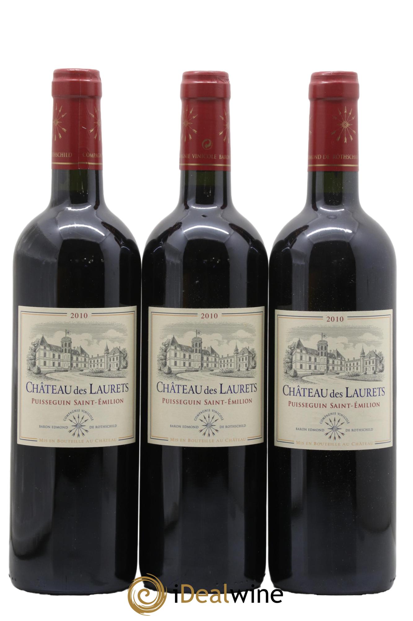 Château des Laurets 2010 - Lot de 3 bouteilles - 0