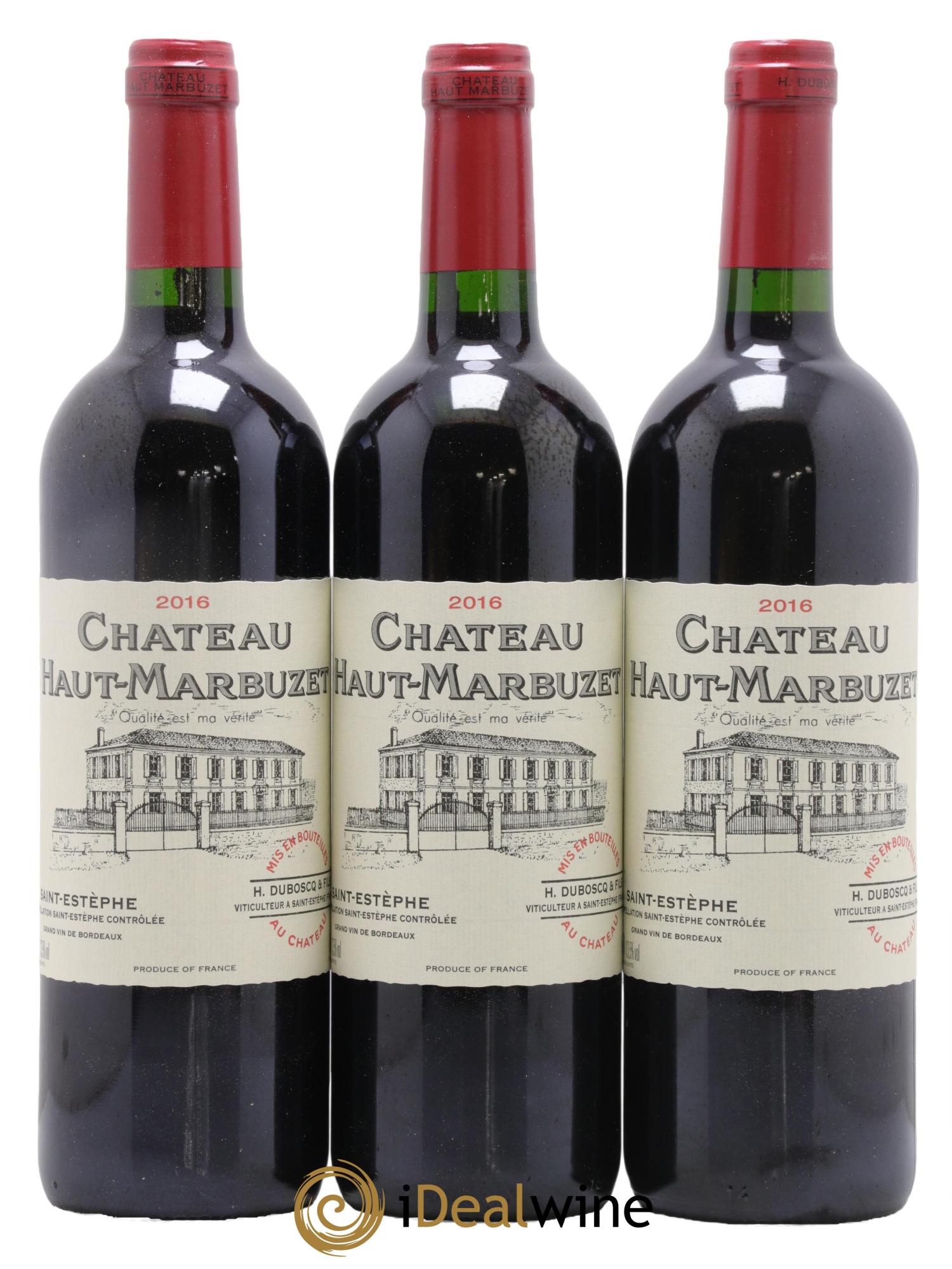 Château Haut Marbuzet 2016 - Lot de 6 bouteilles - 1