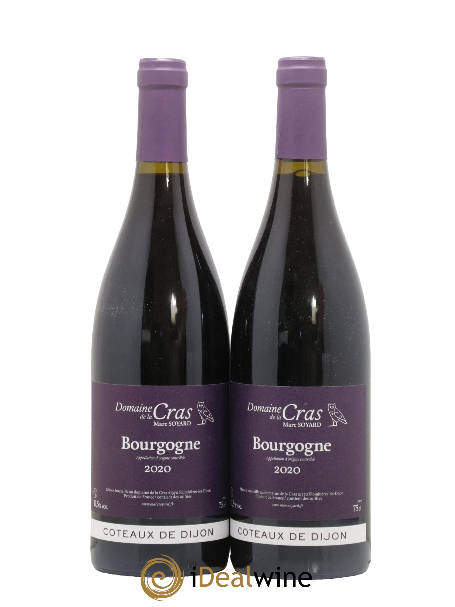 Coteaux de Dijon Domaine de la Cras - Marc Soyard 2020 - Lot de 2 bouteilles - 0