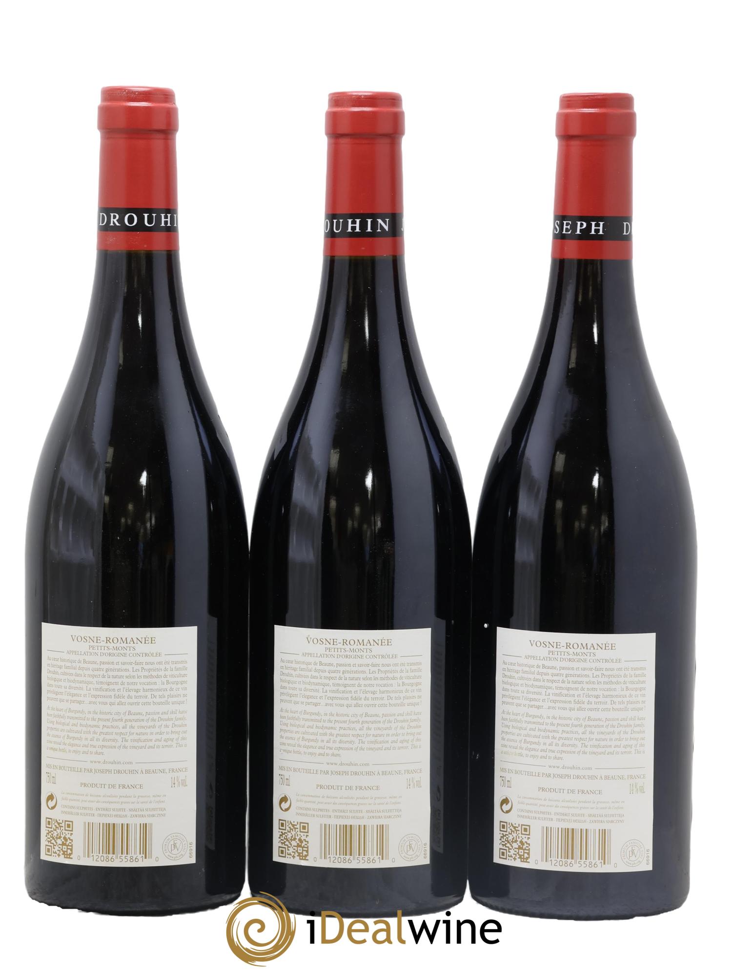 Vosne-Romanée 1er Cru Les Petits Monts Joseph Drouhin 2018 - Lot de 3 bouteilles - 1