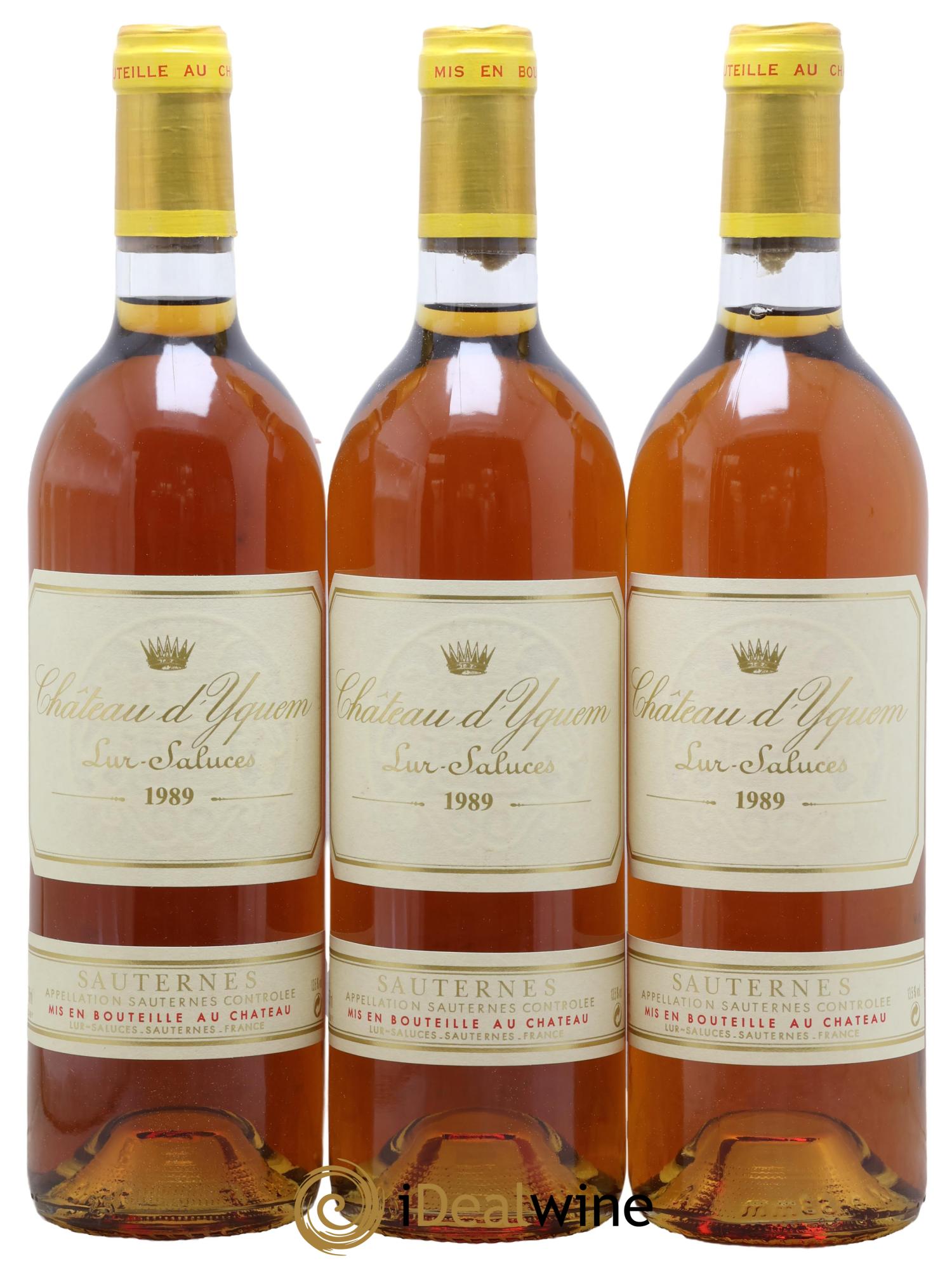 Château d' Yquem 1er Cru Classé Supérieur 1989 - Posten von 3 Flaschen - 0