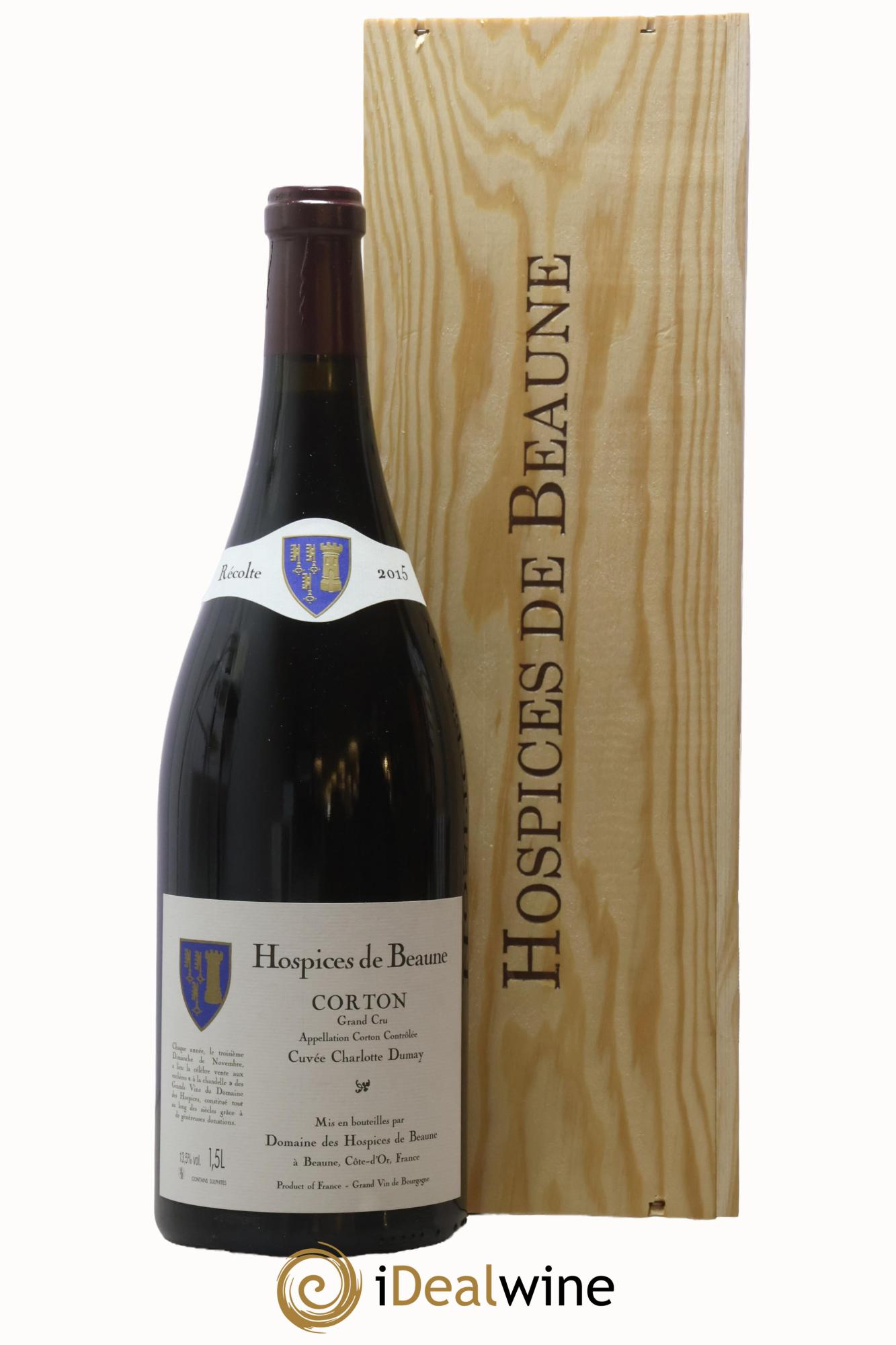 Corton Grand Cru Cuvée Charlotte Dumay Hospices de Beaune 2015 - Lot de 1 magnum - 0