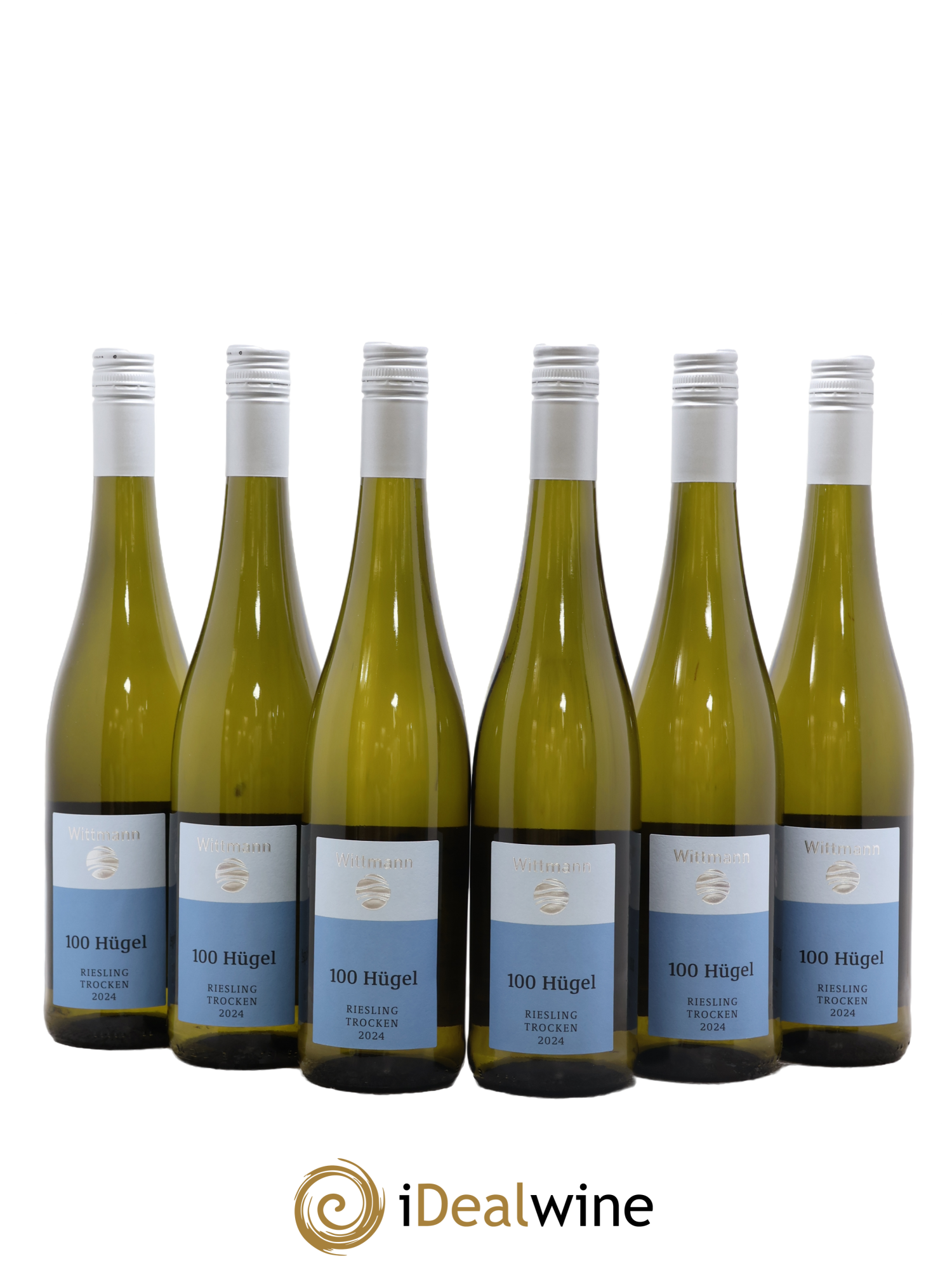 Allemagne Rheinhessen 100 Hugel Riesling Trocken Wittmann 2023 - Lot of 6 bottles - 0