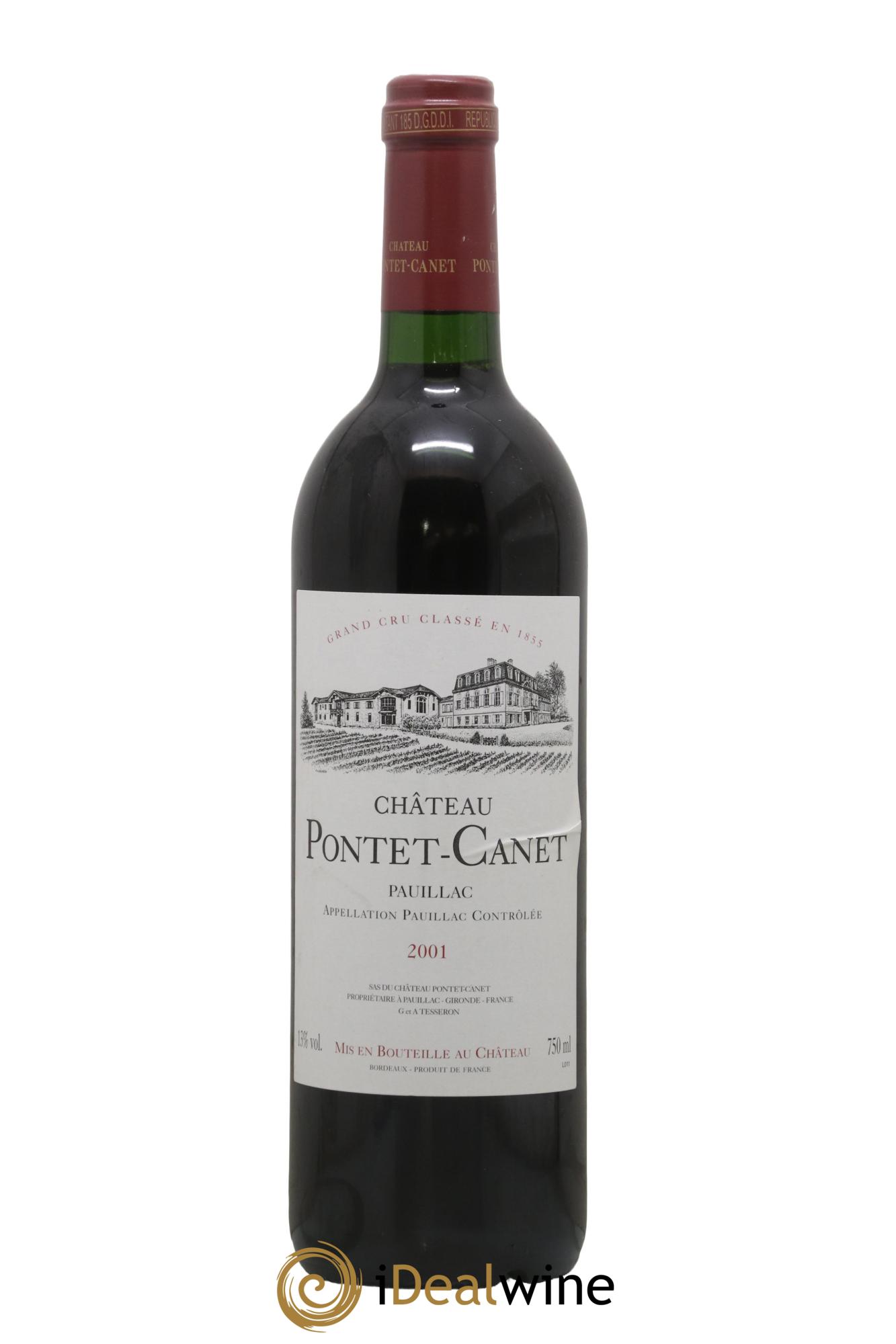Château Pontet Canet 5ème Grand Cru Classé 2001 - Posten von 1 Flasche - 0