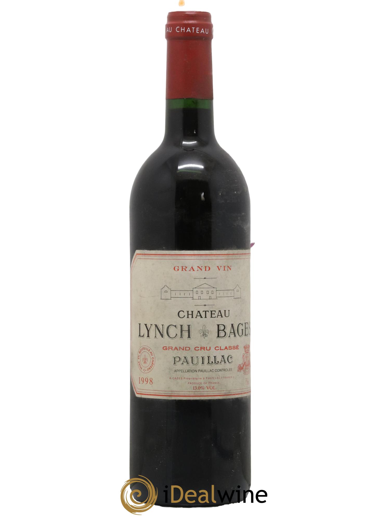 Château Lynch Bages 5ème Grand Cru Classé 1998 - Lot de 1 bouteille - 0