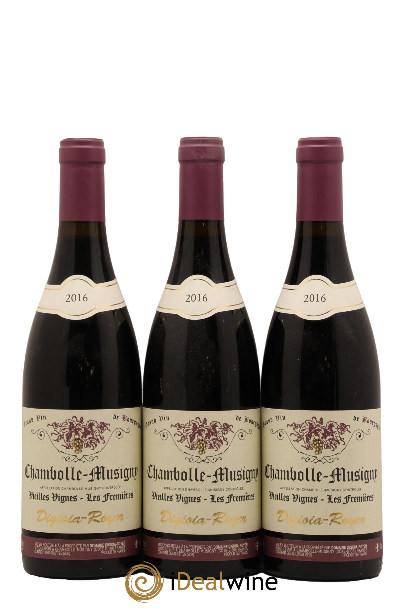 Chambolle-Musigny Vieilles Vignes Les Fremieres Domaine Digioia Royer 2016 - Lot de 3 bouteilles - 0