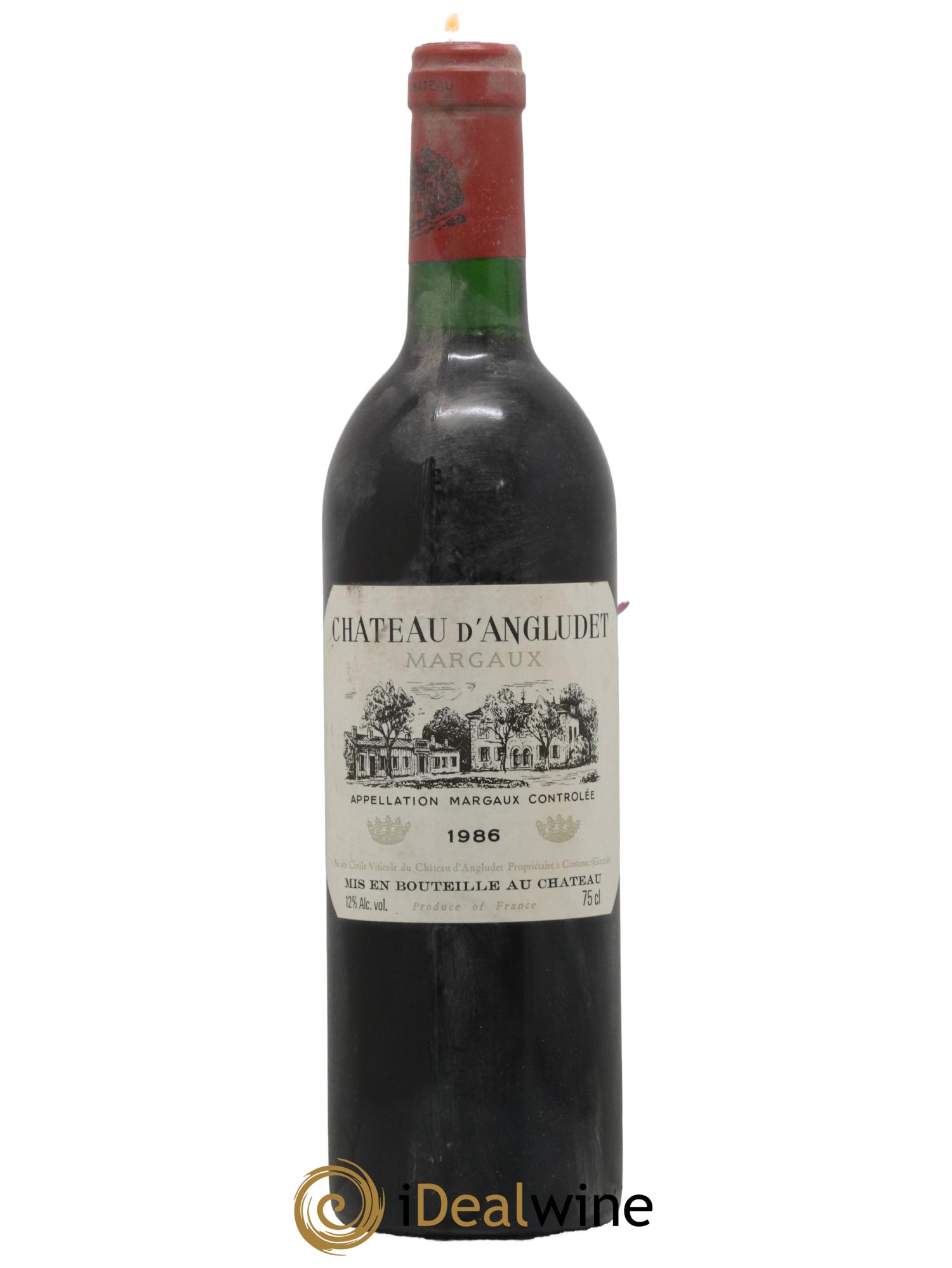 Château d' Angludet Cru Bourgeois 1986 - Lot de 1 bouteille - 0