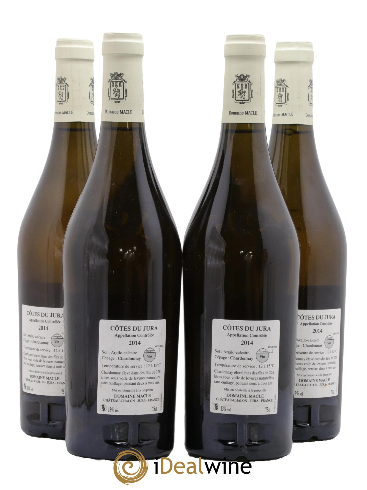 Côtes du Jura Chardonnay sous voile Jean Macle 2014 - Lot de 4 bouteilles - 1