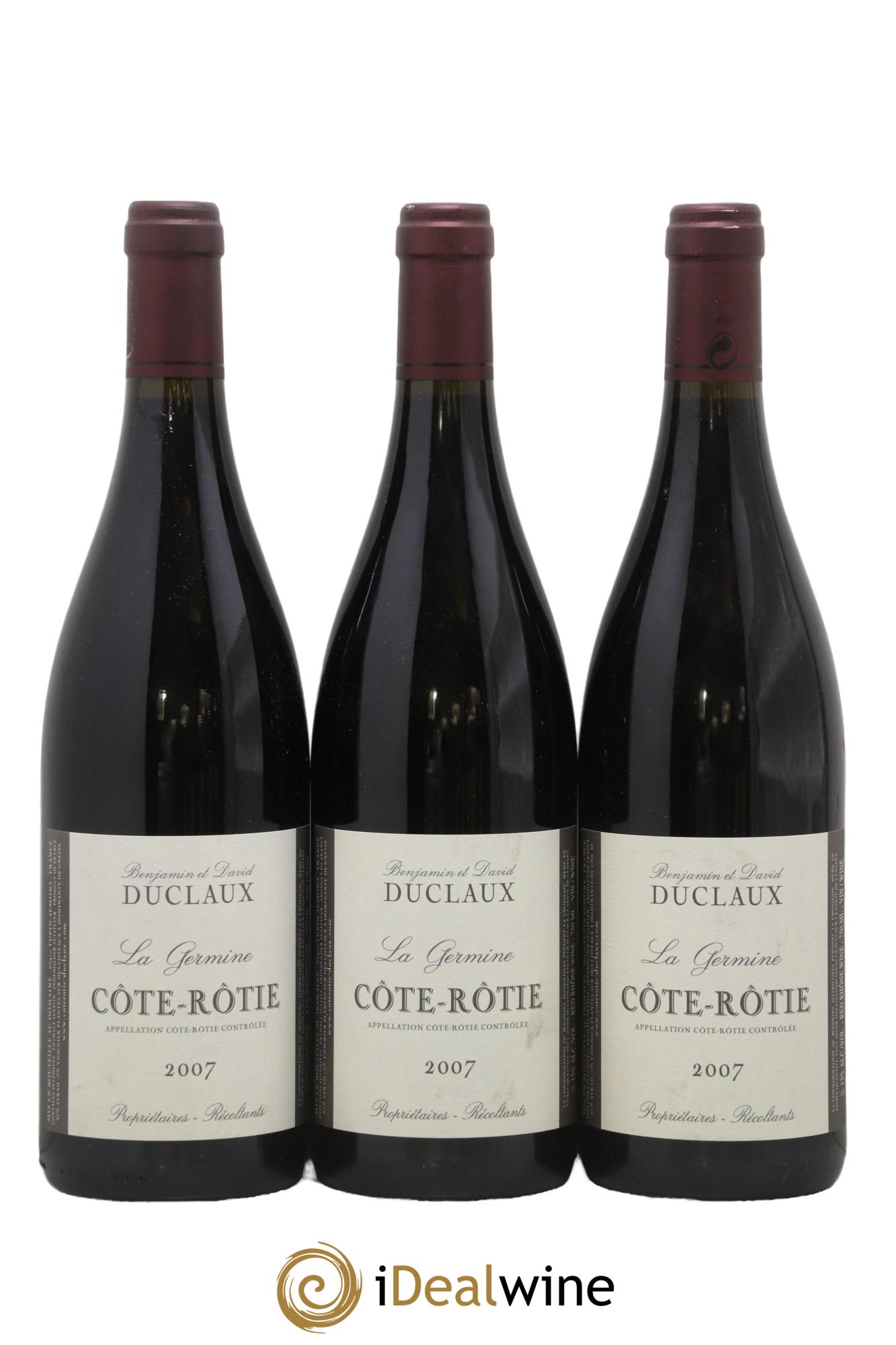 Côte-Rôtie La Germine Domaine Duclaux 2007 - Lot de 3 bouteilles - 0