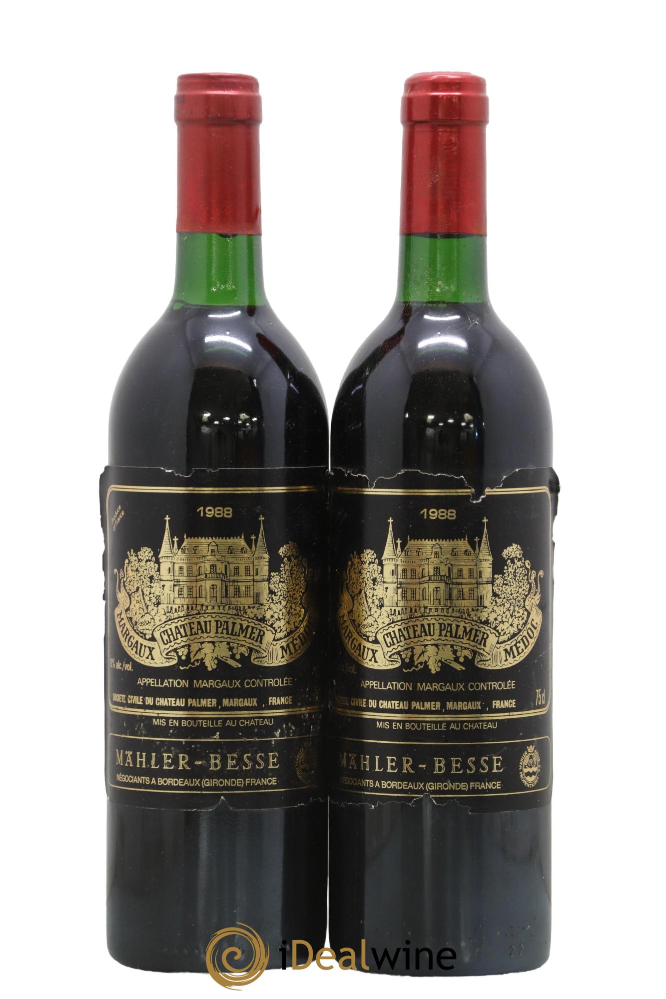 Château Palmer 3ème Grand Cru Classé 1988 - Lot of 2 bottles - 0