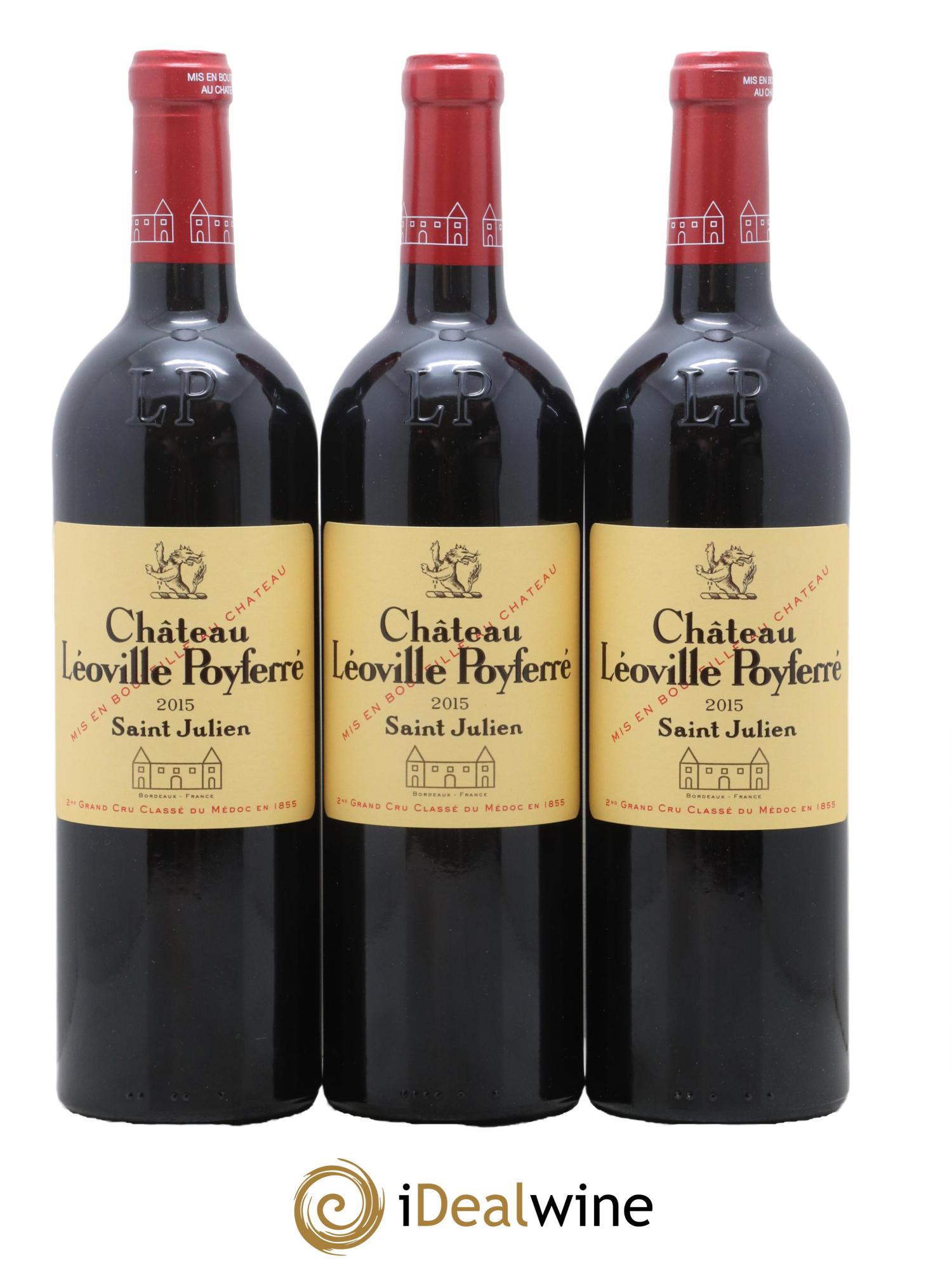 Château Léoville Poyferré 2ème Grand Cru Classé 2015 - Lot de 3 bouteilles - 0