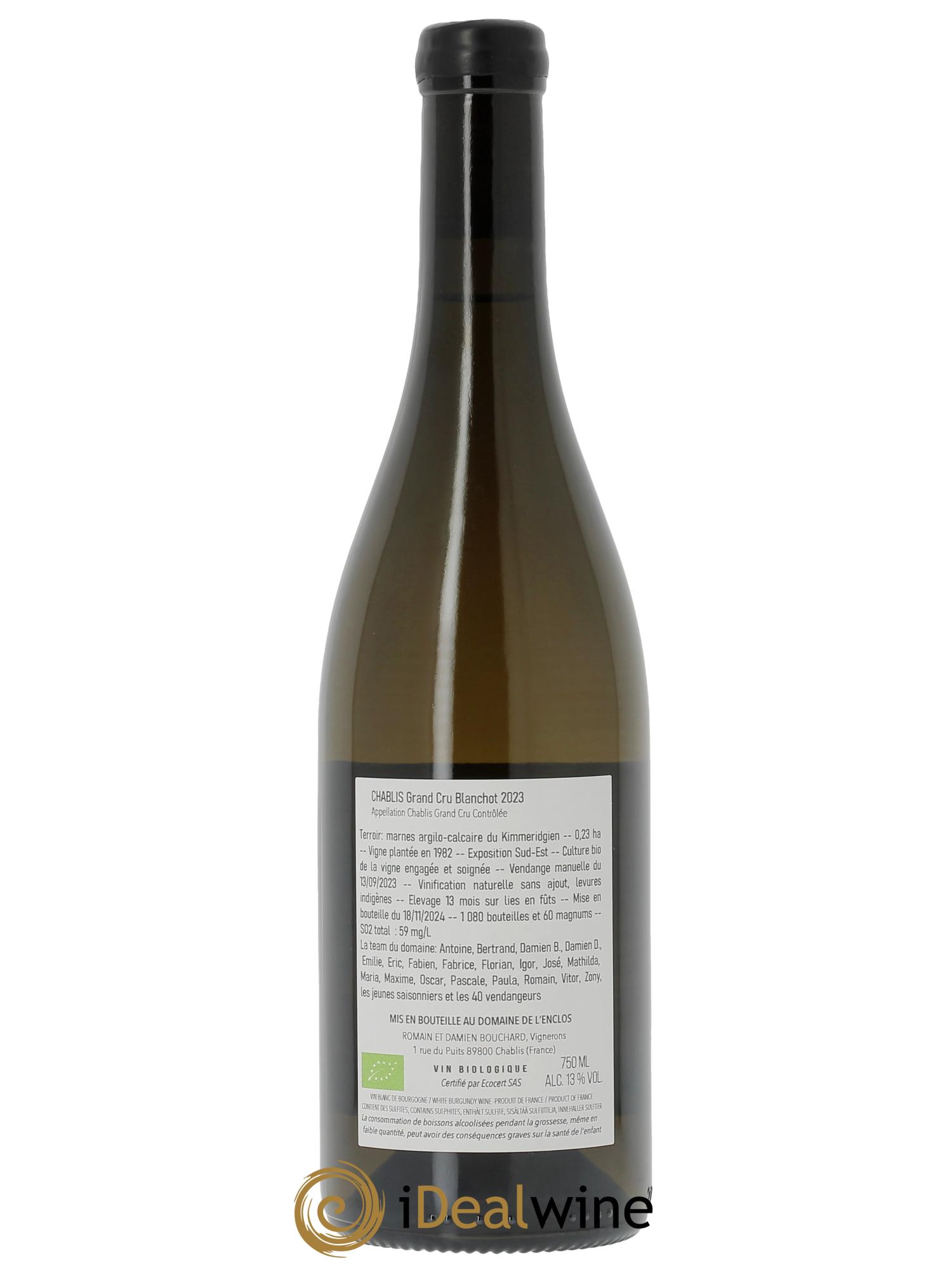 Chablis Grand Cru Blanchot Domaine de l'Enclos 2023 - Lot of 1 bottle - 1