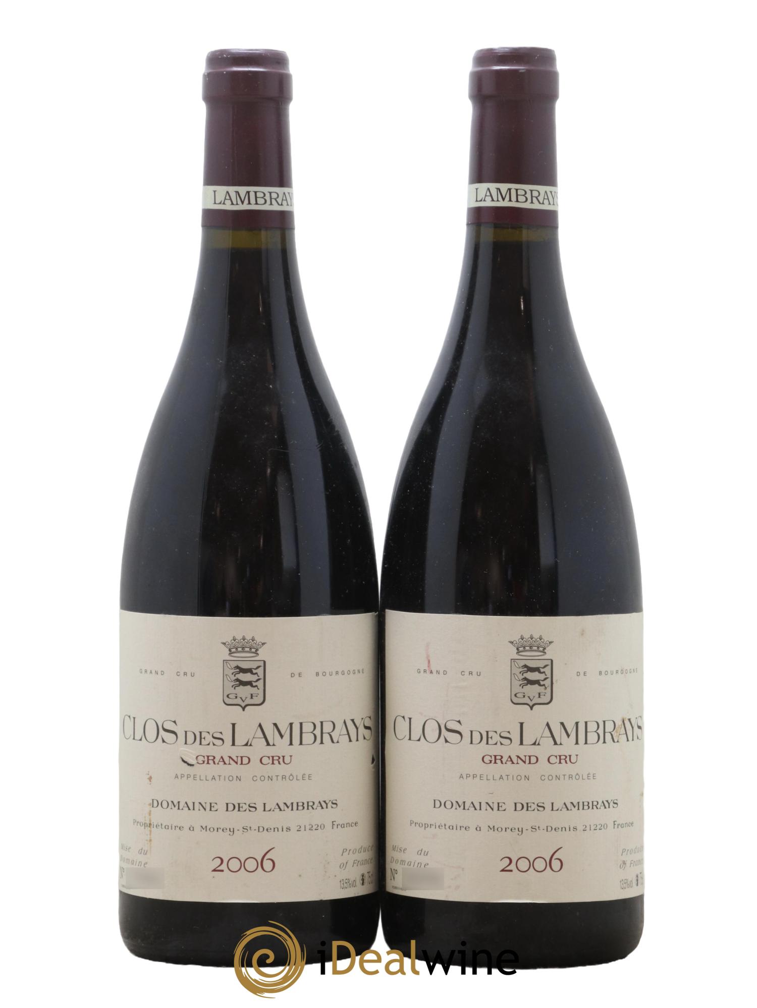 Clos des Lambrays Grand Cru Domaine des Lambrays 2006 - Lot de 2 bouteilles - 0