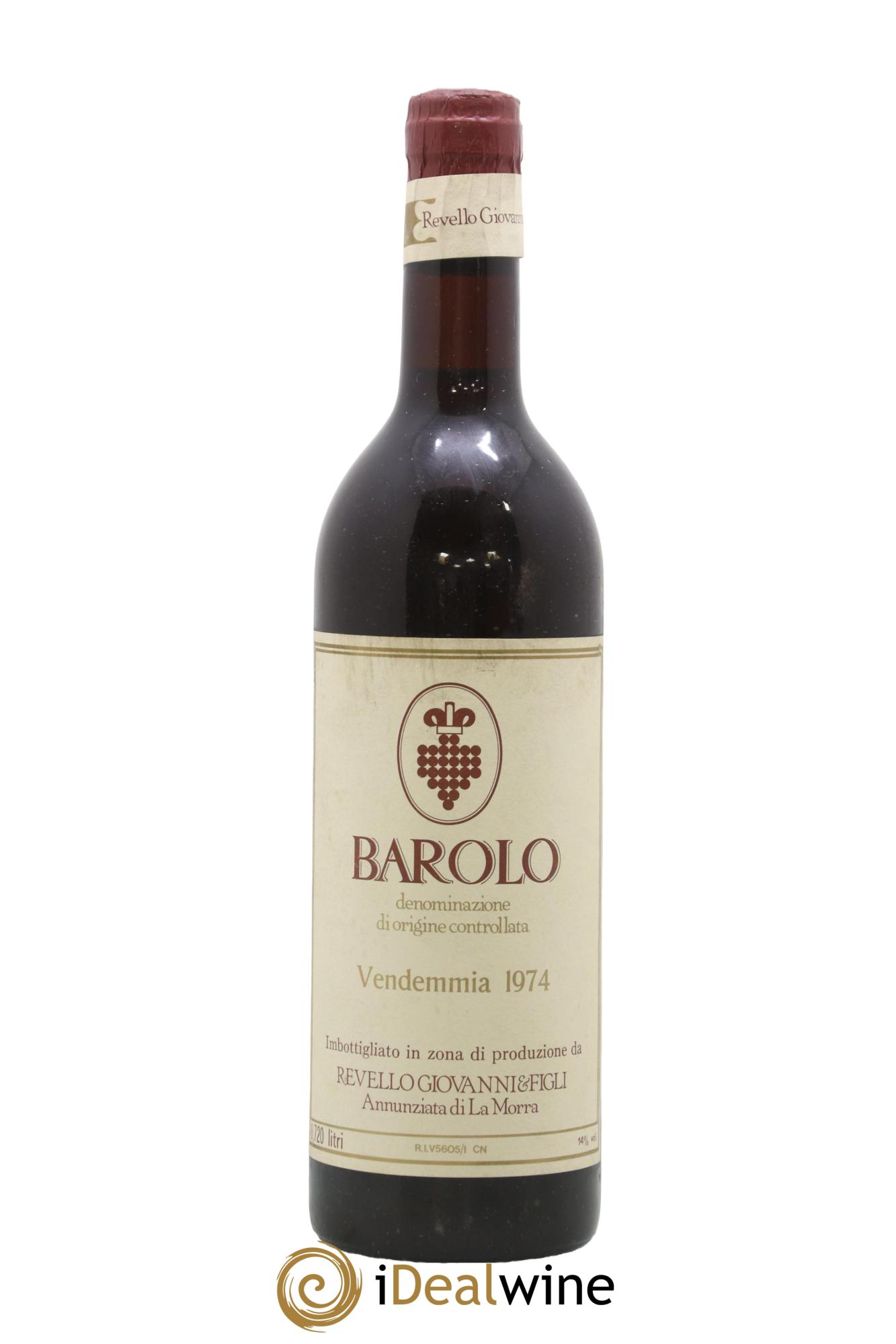 Barolo DOCG Annunziata di La Morra Giovanni Revello & Figli 1974 - Lot of 1 bottle - 0