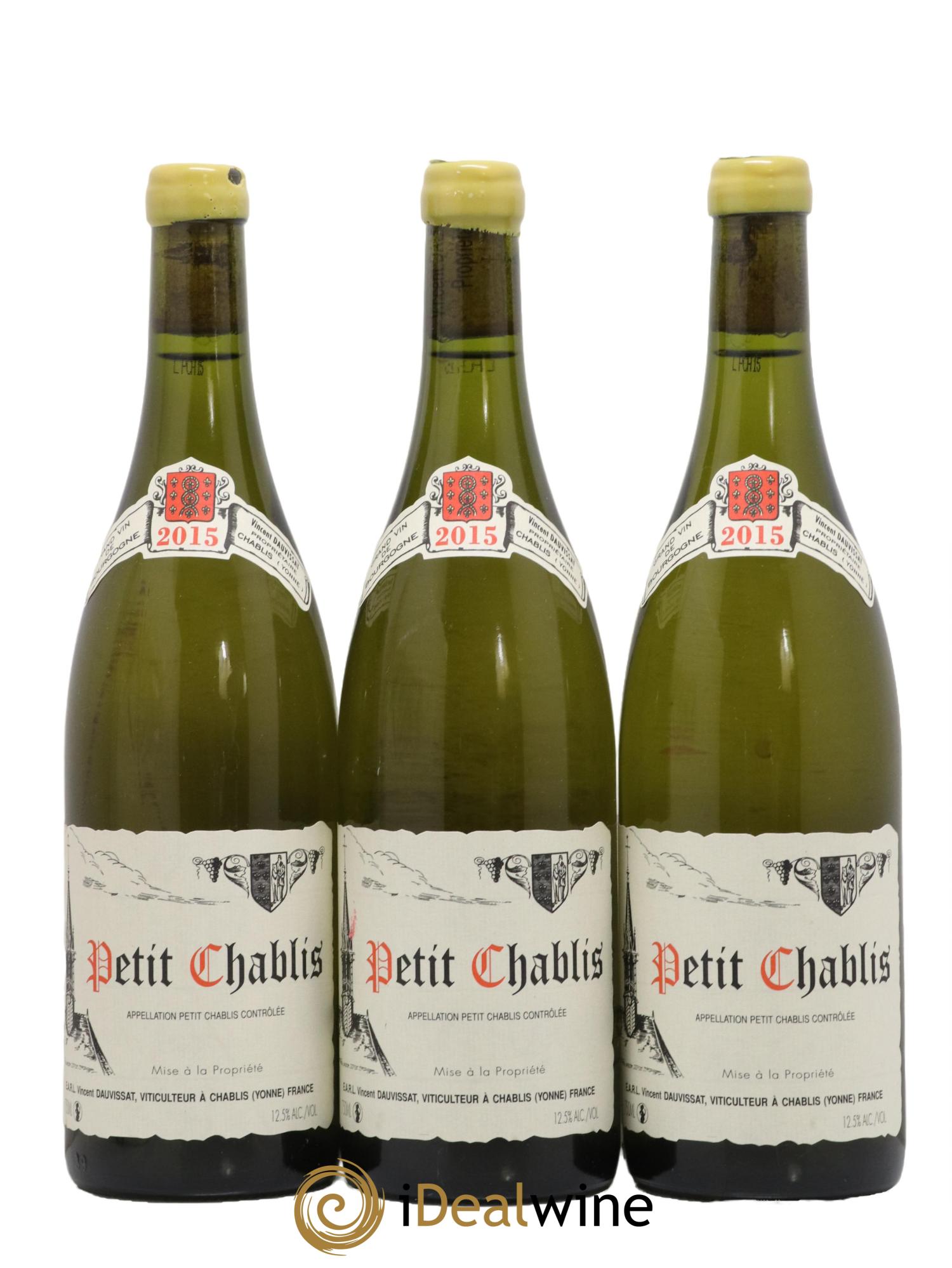 Petit Chablis Vincent Dauvissat (Domaine) 2015 - Lot de 3 bouteilles - 0